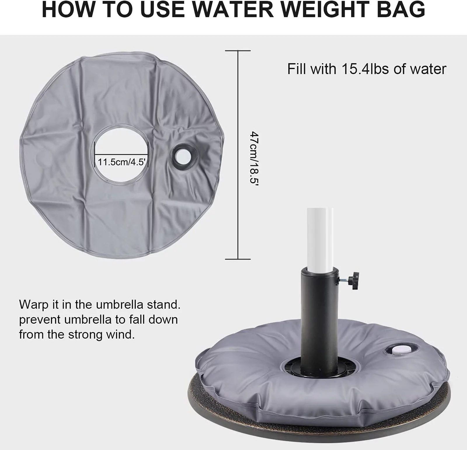 YALFJV Kick for Adults Swimming 18.5Inch Water Filled Weight Bag For Patio Umbrella Base Stand Outdoor