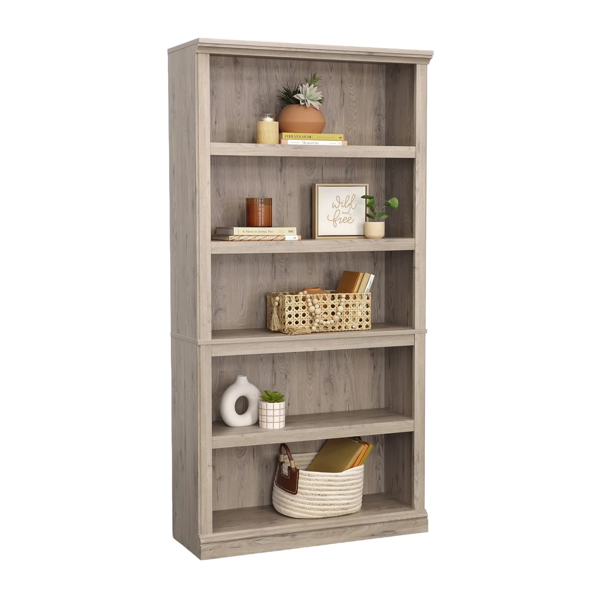 Sauder Select 5-Shelf Display Bookcase in Laurel Oak