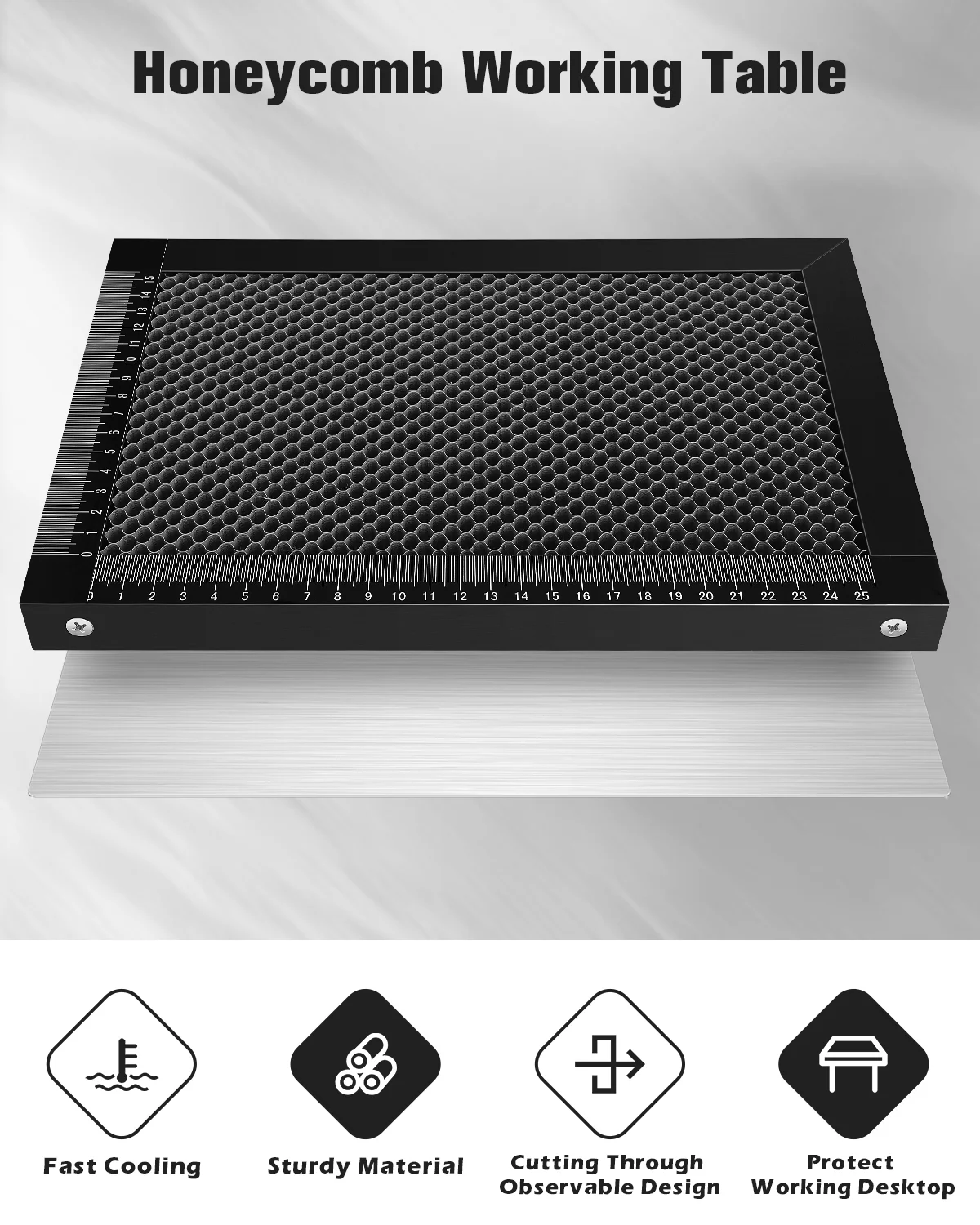 GYZJ 300 x 200 x 22mm Honeycomb Laser Bed for Most Laser Engravers
