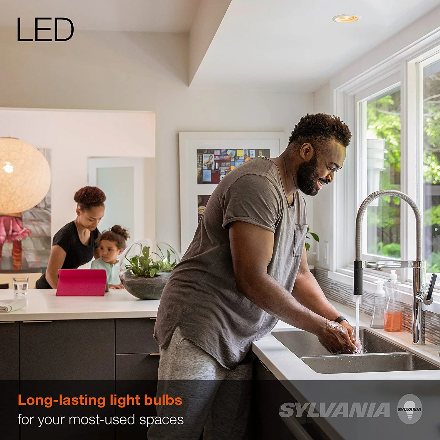 SYLVANIA LED Flood R20 Light Bulb, 50W=5W, 10 Year, 325 Lumens, E26 Medium Base, Dimmable, 2700K, Soft White - 2 Pack (73993)