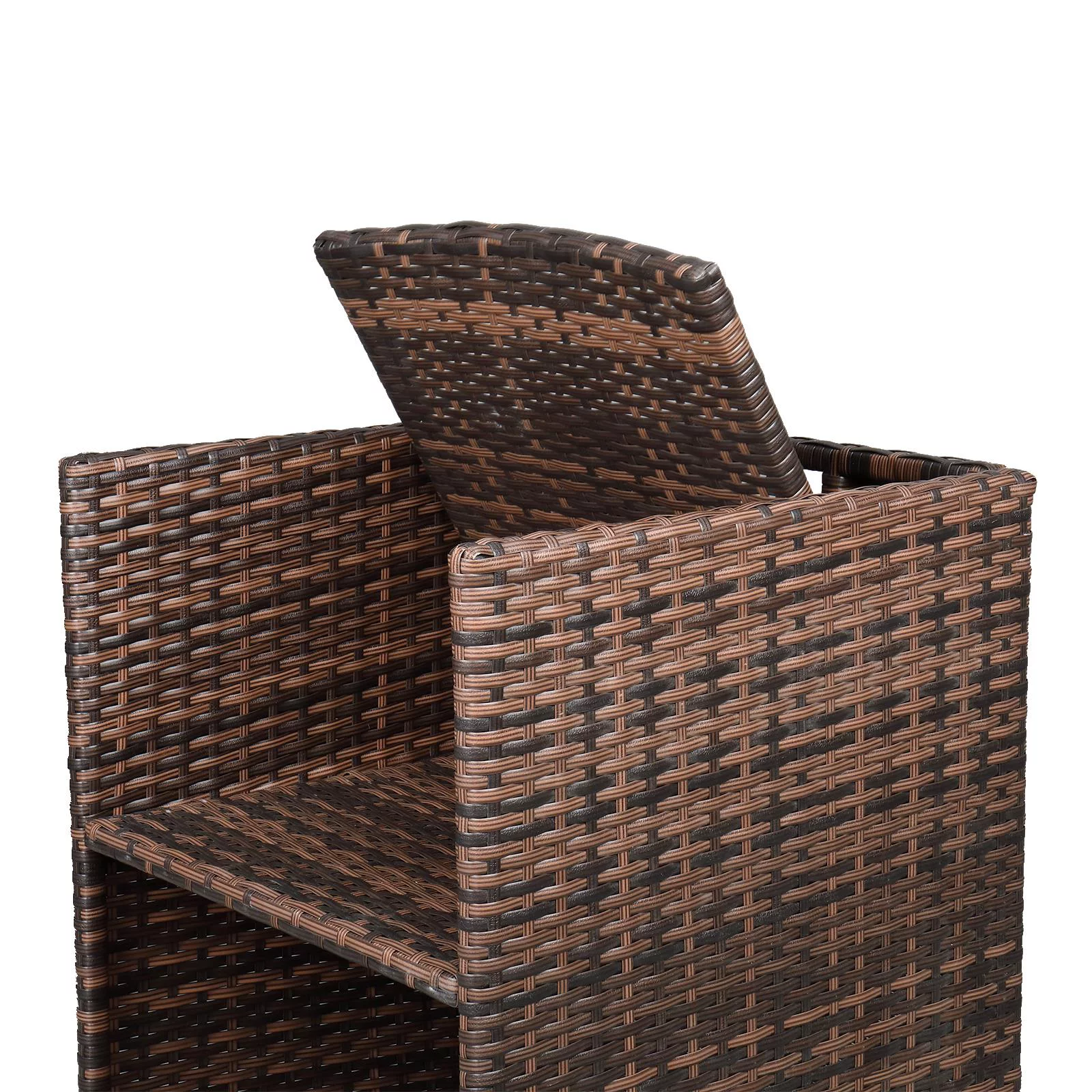 Ktaxon 9PCS Wicker Rattan Set Table Sofa Lounge Couch Set Brown