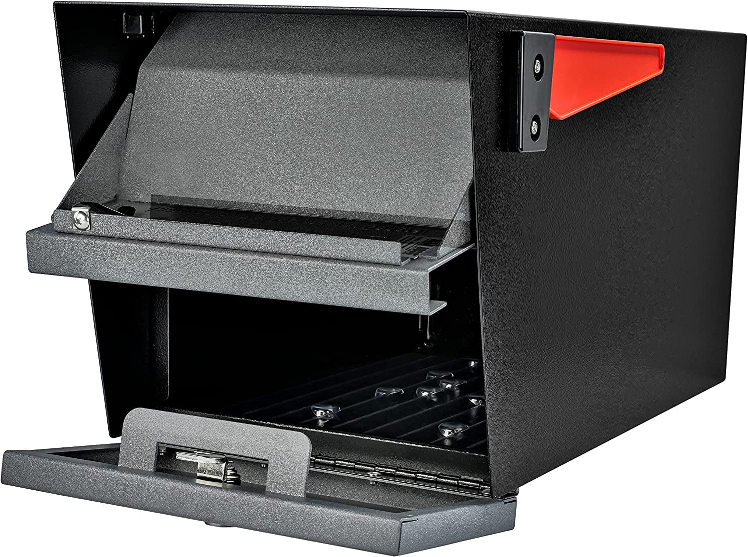 Mail Boss Mail Manager Locking Large Mailbox, Black / Granite