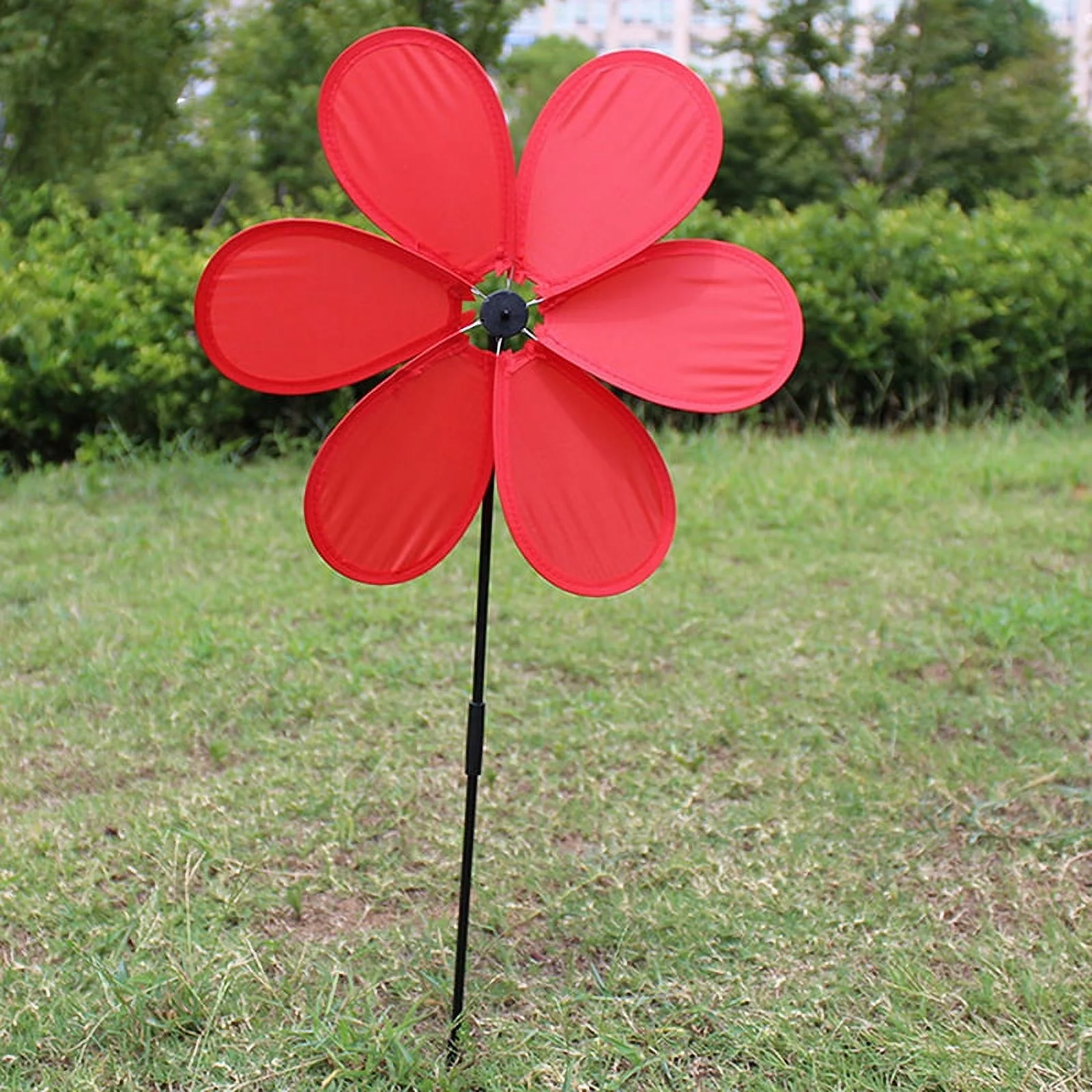 Solid Color Rainbow Dazy Flower Spinner Wind Windmill Garden Yard Outdoor Decor