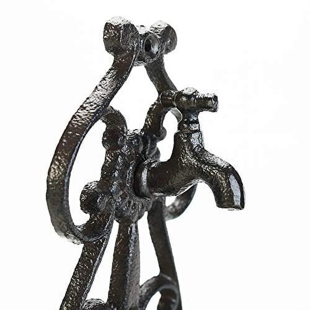 Sungmor Heavy Duty Cast Iron Garden Hose Holder - Small Water Hose Hanger Wall Mounted - Decorative Indoor Outdoor Hose Rack - 50FT 75FT 100FT Water Hose Butler Storage - Lovely Bird Tap Hose Stand