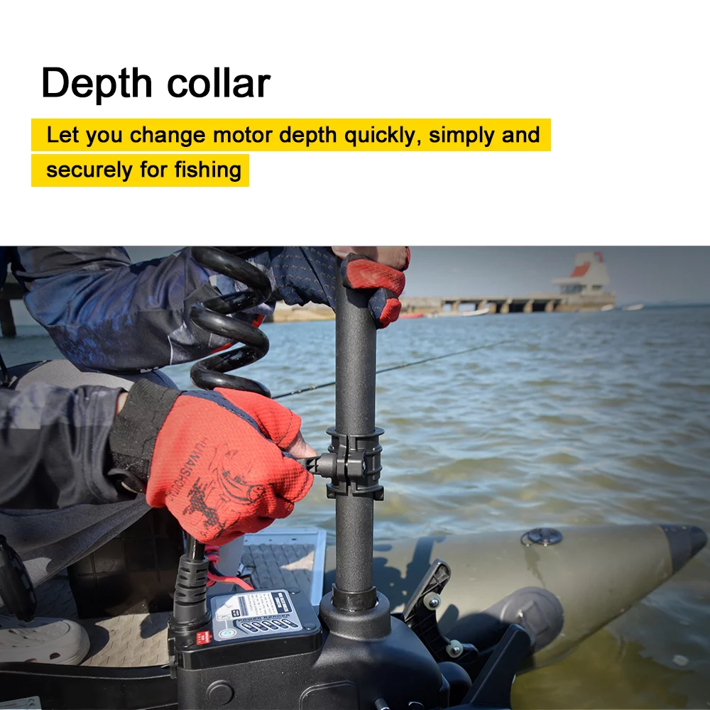 AQUOS Haswing CaymanB 24V 80LBS 54inch Bow Mount Trolling Motor with Wireless Remote Control, Quick Release Bracket