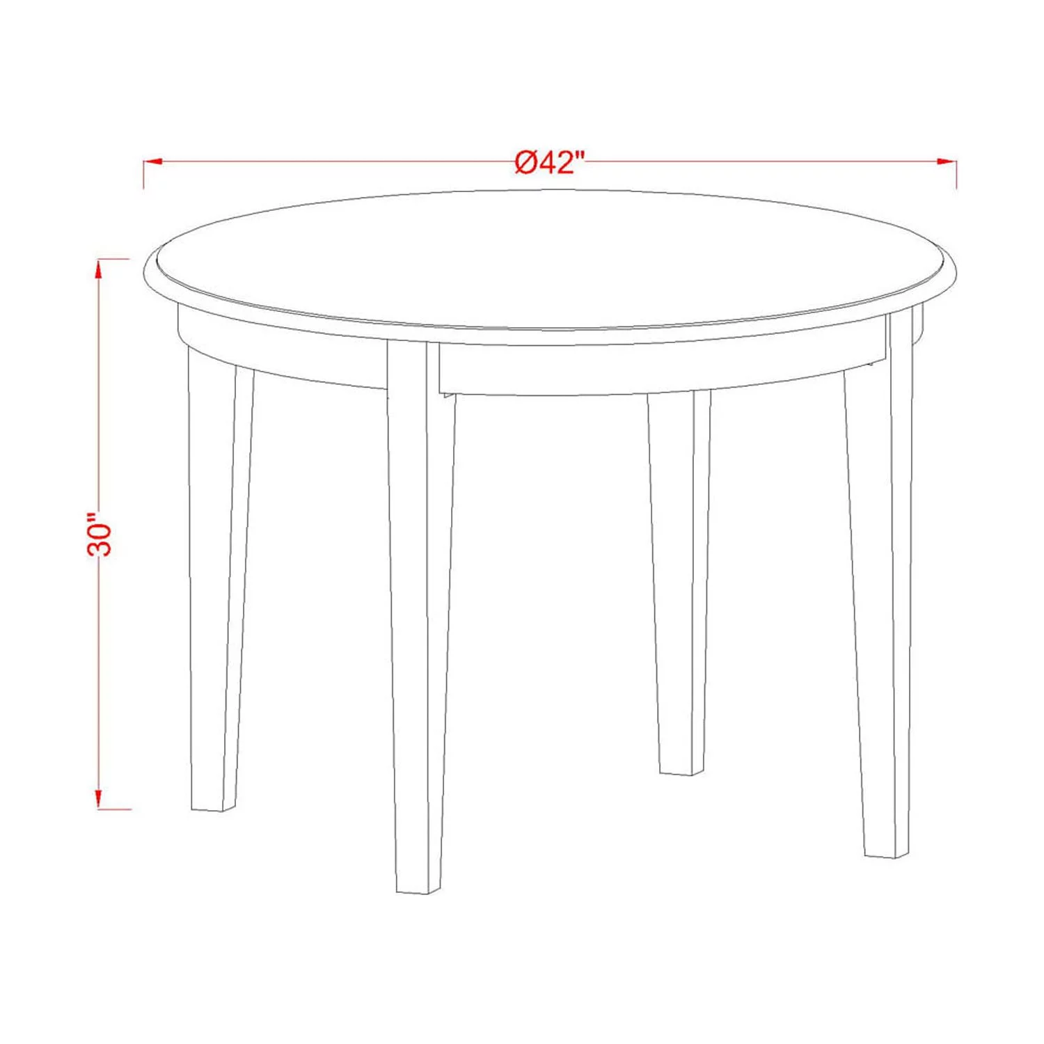 East West Furniture Boston 3-piece Wood Dining Set in Linen White/Baby Blue