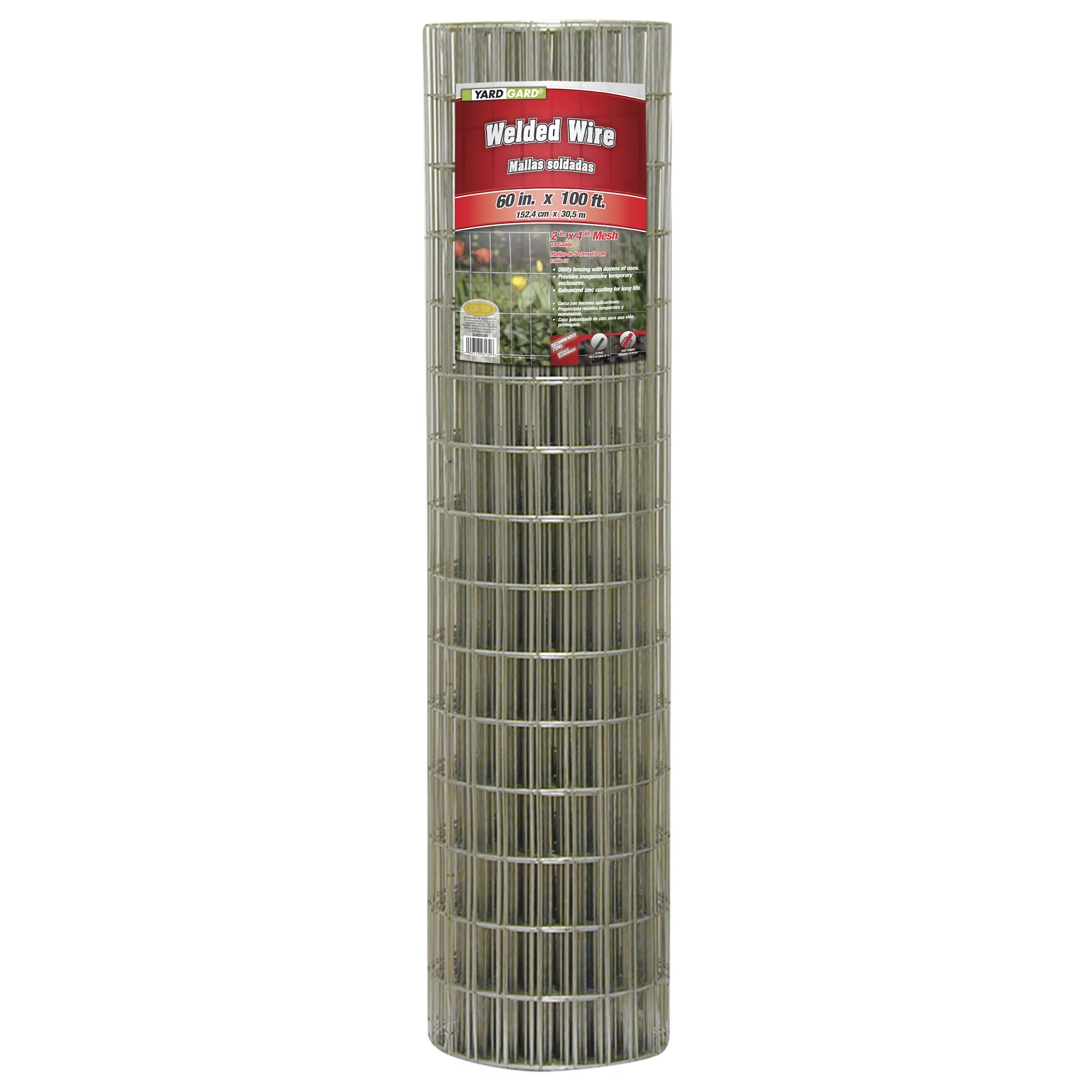 YARDGARD 4-by-2-Inch Mesh 14 Gauge Welded Mesh Fence