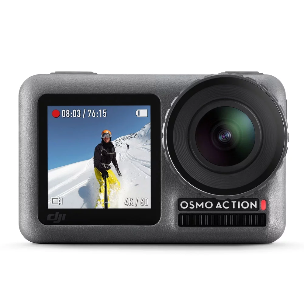 DJI Osmo Action 4K Camera + 128GB microSDXC Card + Spike Mount + Cleaning Cloth