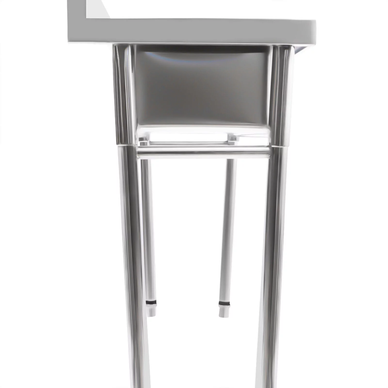 Free Standing Single Bowl Kitchen Sink Set, One Compartment Commercial Kitchen Sink Stainless Steel Restaurant/Garage Prep & Utility Sink 39.37