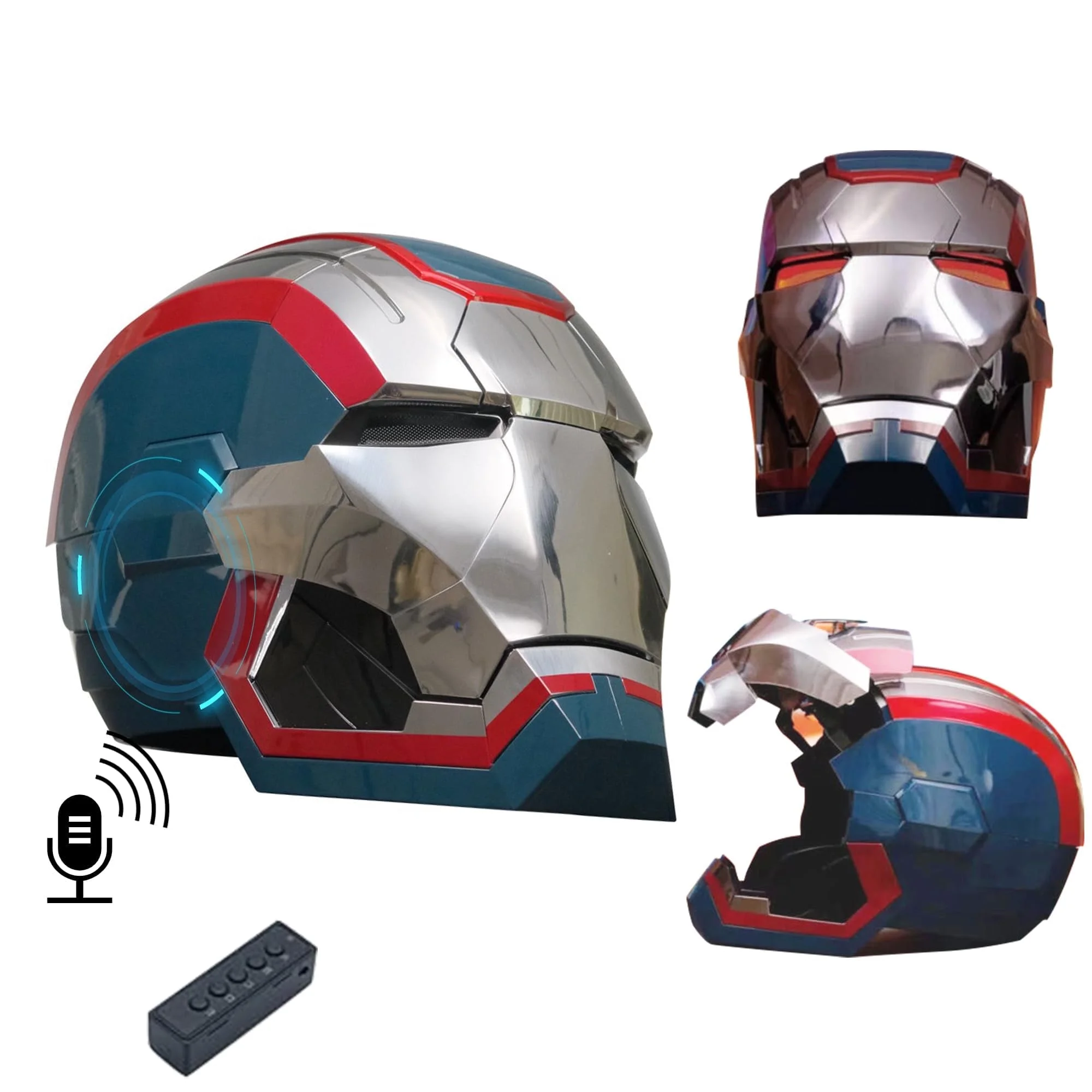 Farontor Iron Man Patriot Helmet War Machine Electronic Mask with Sounds Iron Man 1:1 Wearable collectible