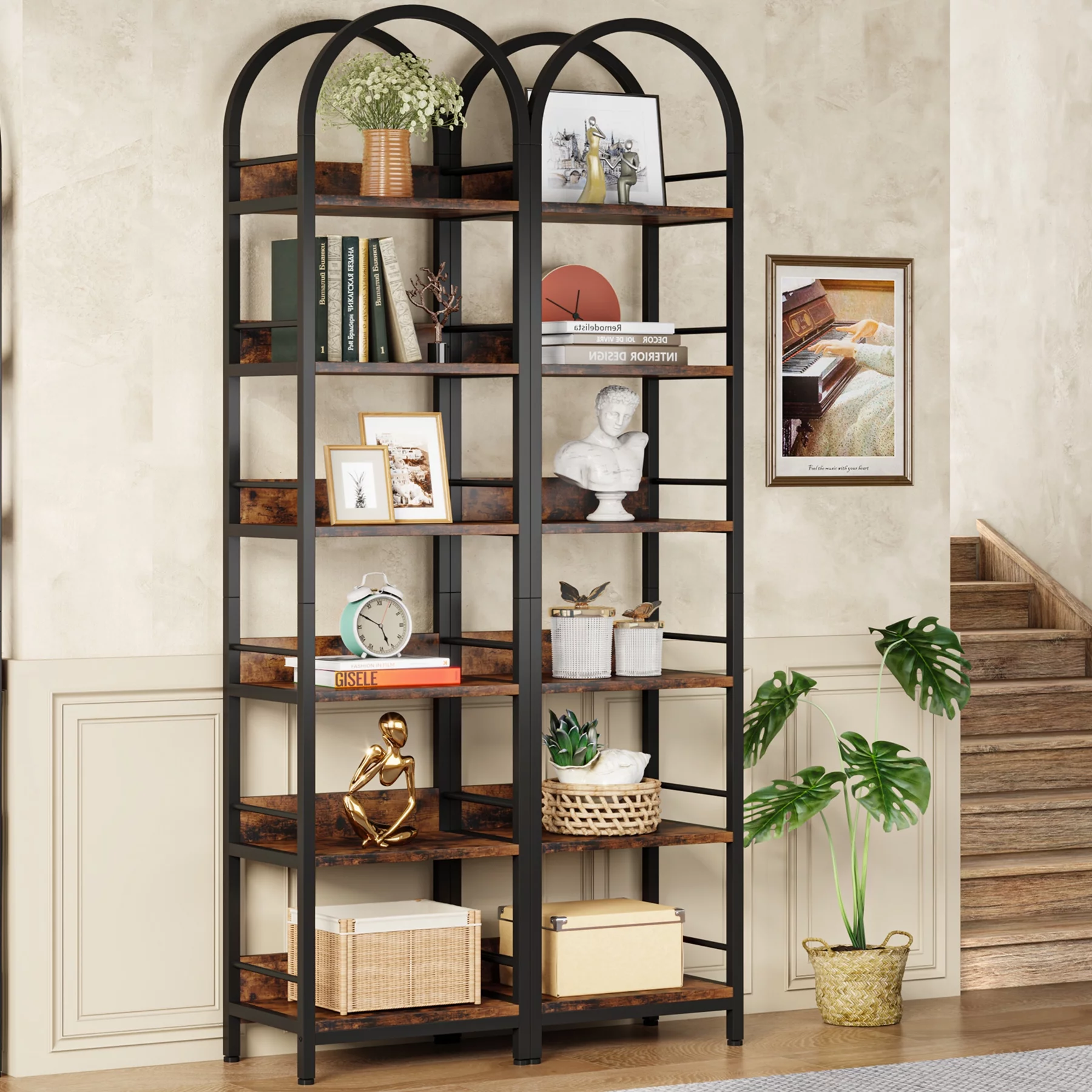 Tribesigns 6-Tier Open Bookshelf, 78.7