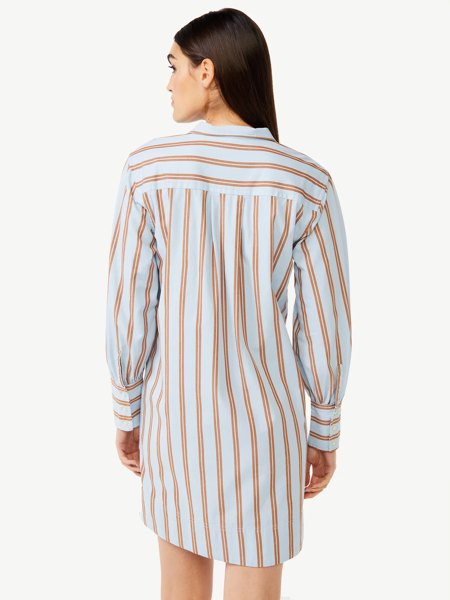 Free Assembly Women's Shift Mini Dress with Blouson Sleeves