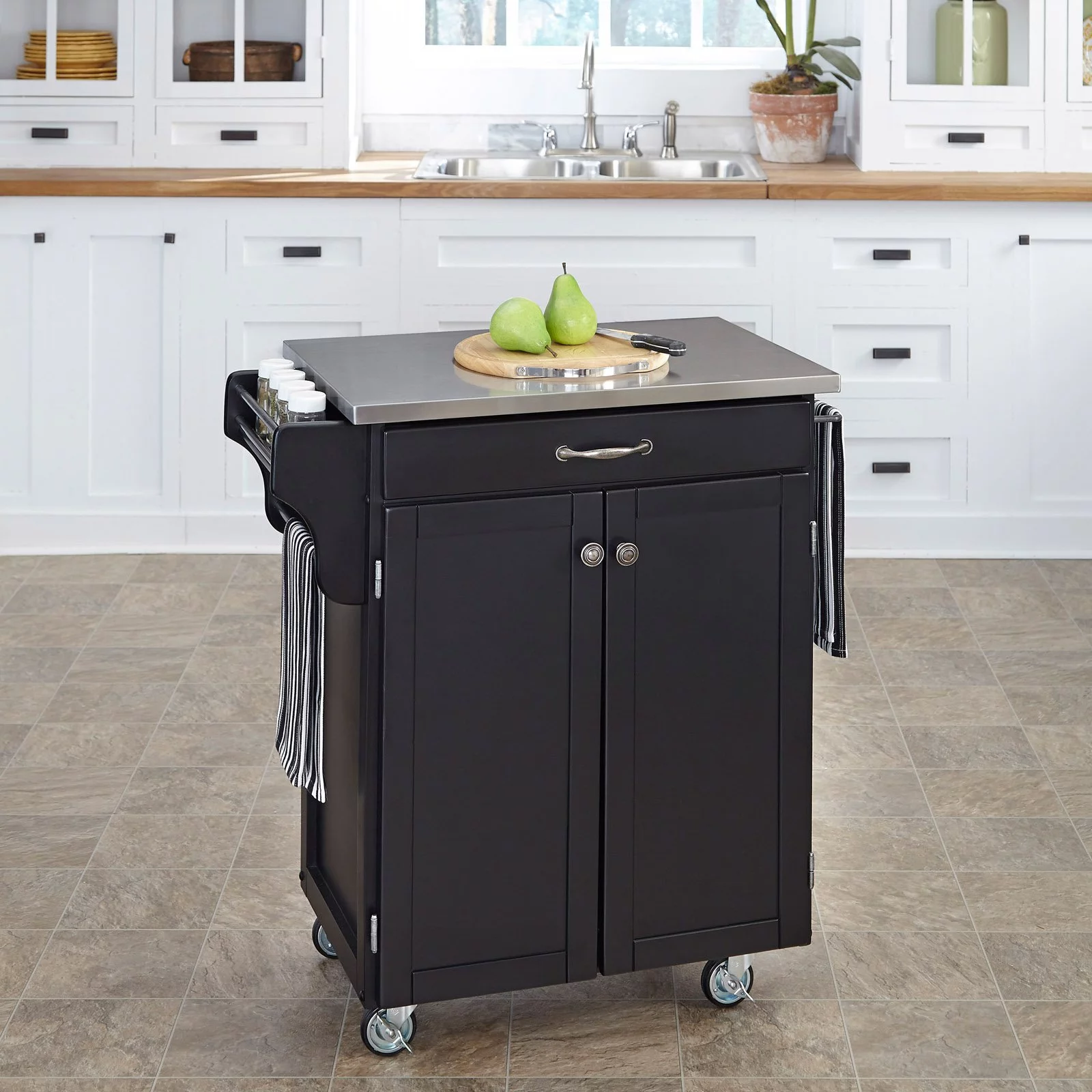 Cuisine Cart Brown Kitchen Cart