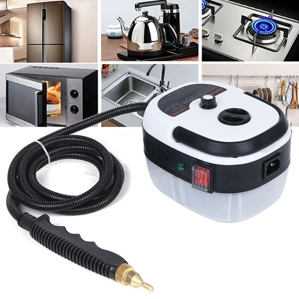 Handheld Steam Cleaner, 2500W High Temperature Pressurized Steam Cleaner for Home Use, Fast Heating, Portable Steamer Cleaning Machine with 3 Brush Heads for Kitchen, Car Detailing