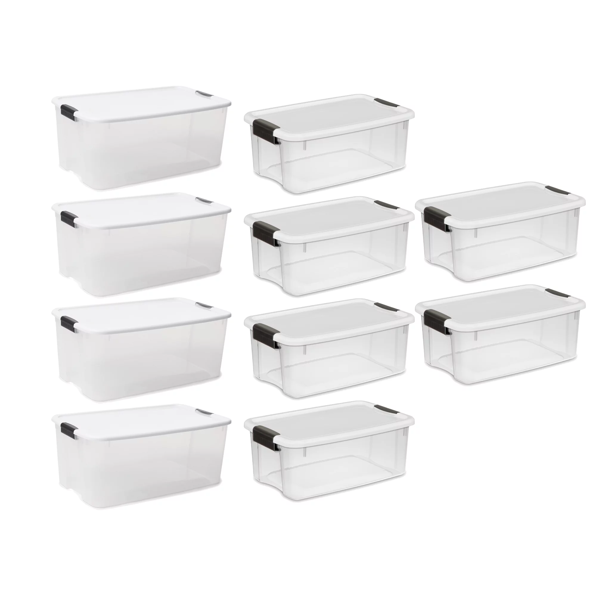 Sterilite 4 Sets of 116-Quart & 6 Sets of 18-Quart Latch Lid Tote