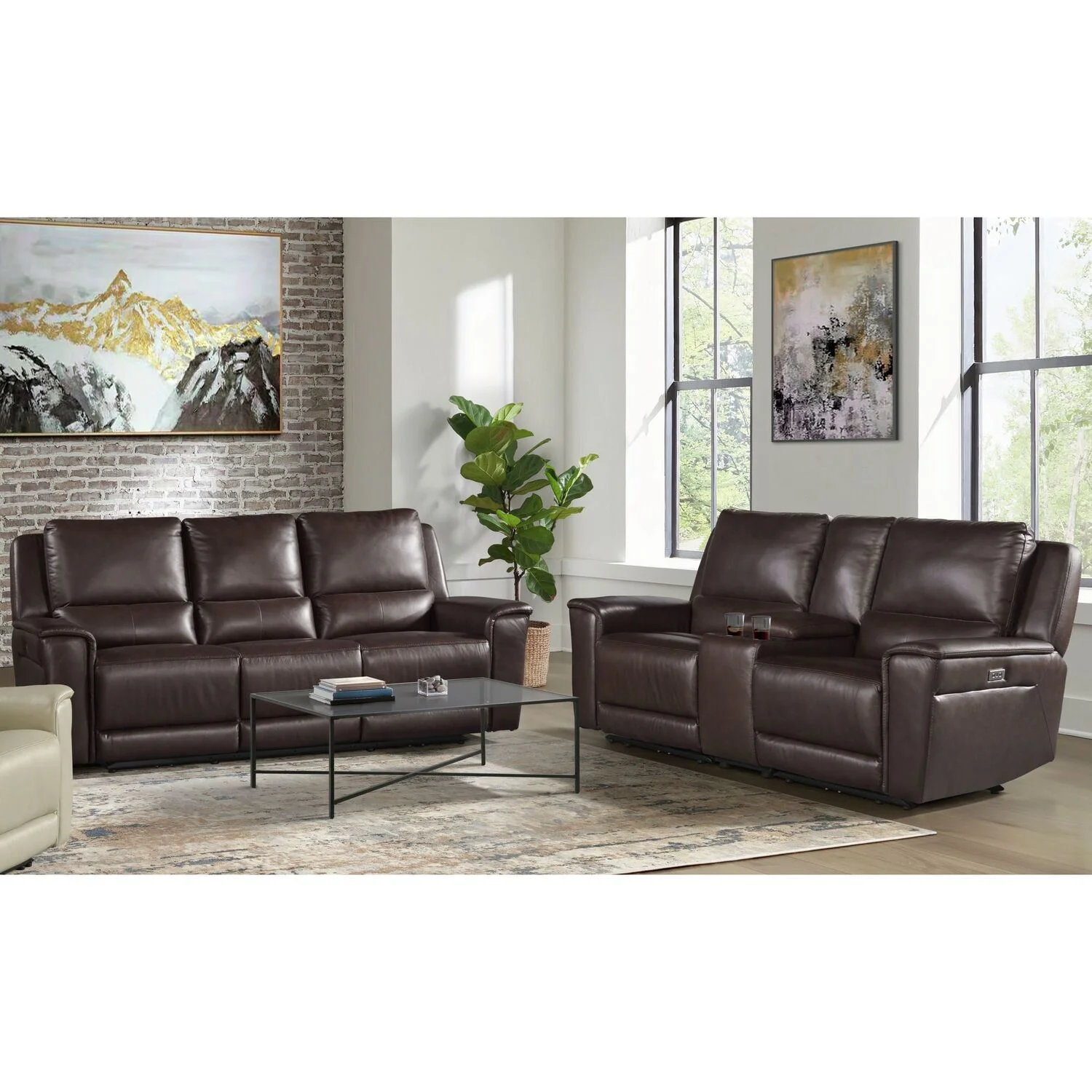 Picket House Furnishings Wylde 2PC Living Room Set in Palais Dark Brown