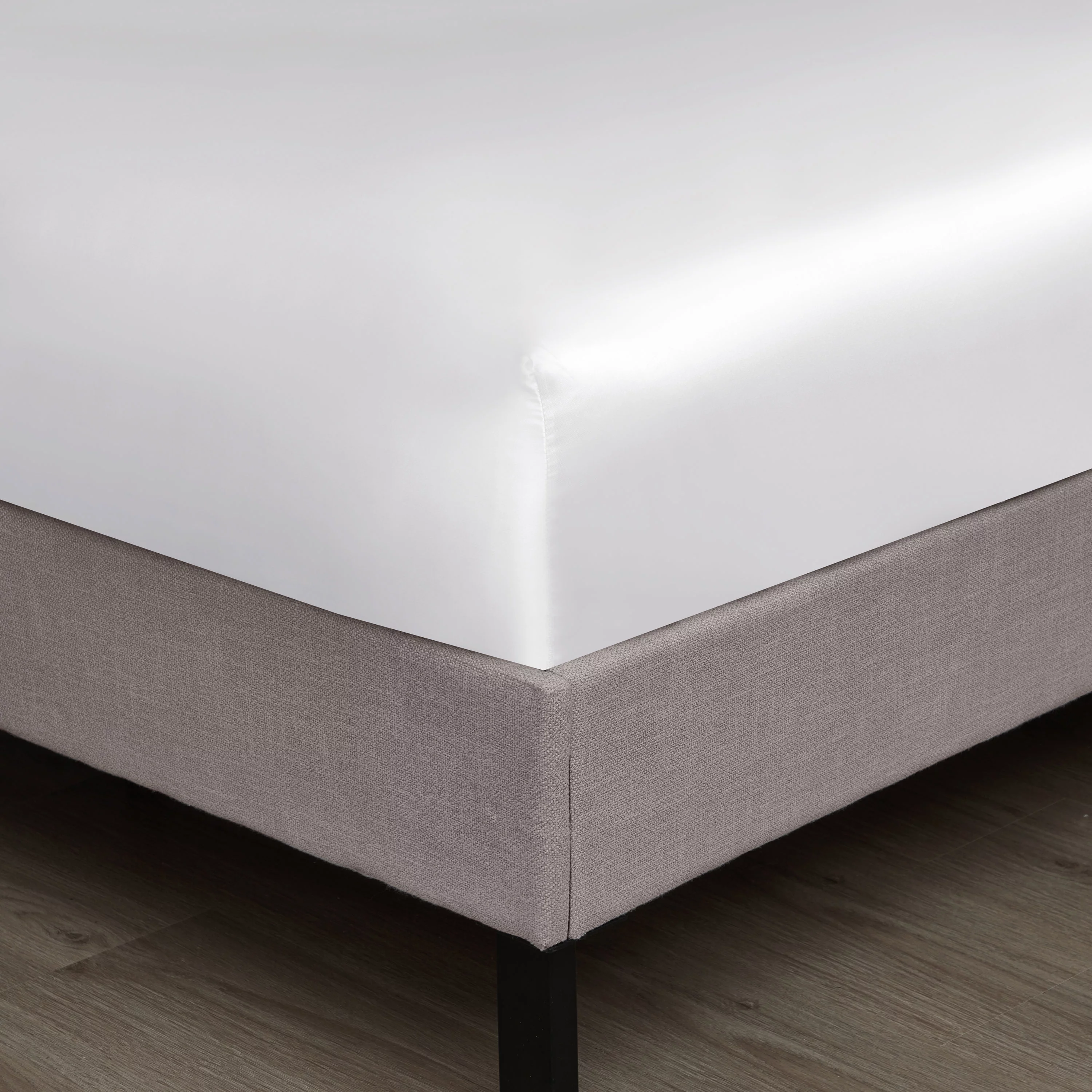 Sweet Home Collection 4-Piece Microfiber Satin Sheet Set - Queen, White