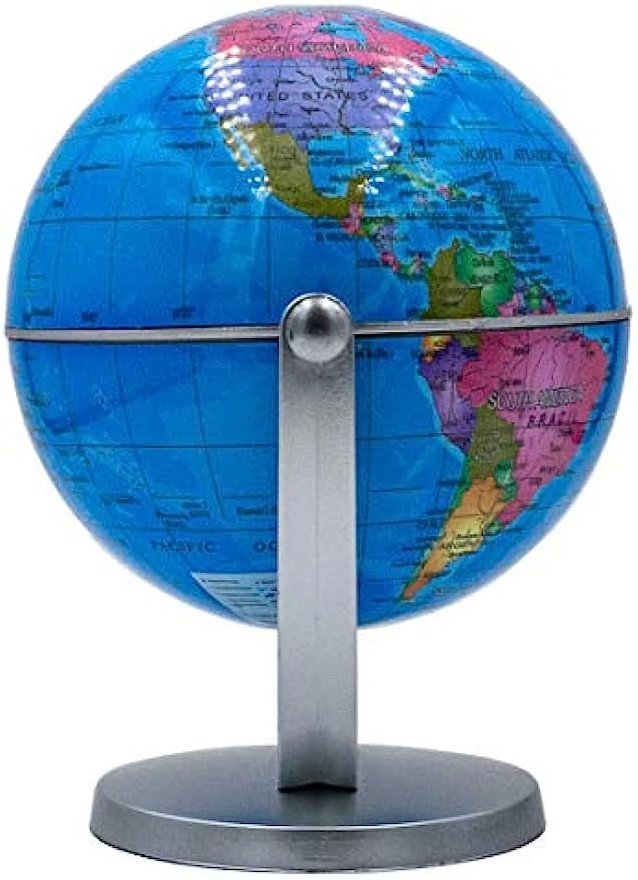 Mini Blue Globe 4.17-inch / 10.6 cm - Swivels in All Directions Educational, Decorative, Unique, Small World, Desktop (Mini Globe)