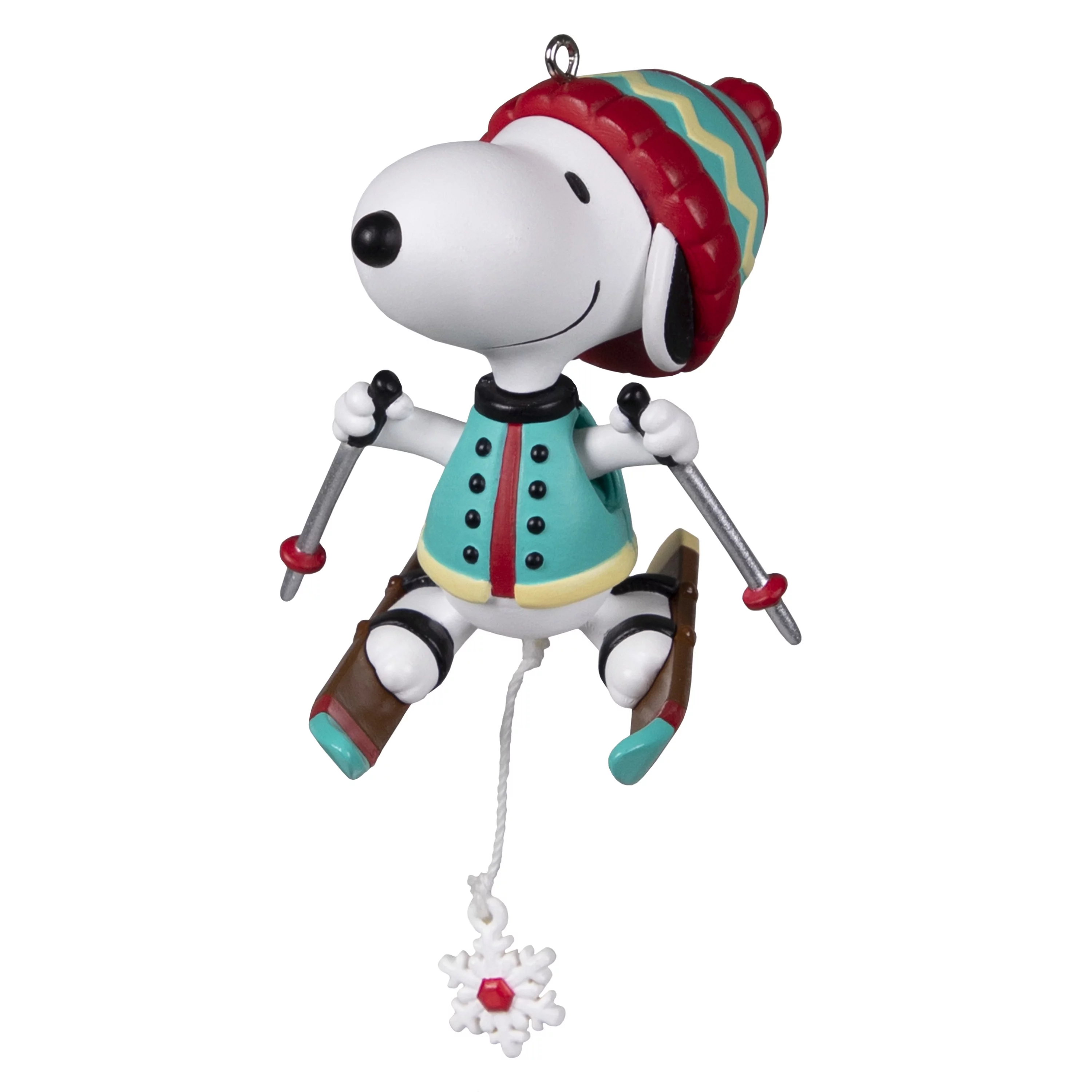 Hallmark Keepsake Ornament (The Peanuts Gang Skiing Snoopy Pull-String)