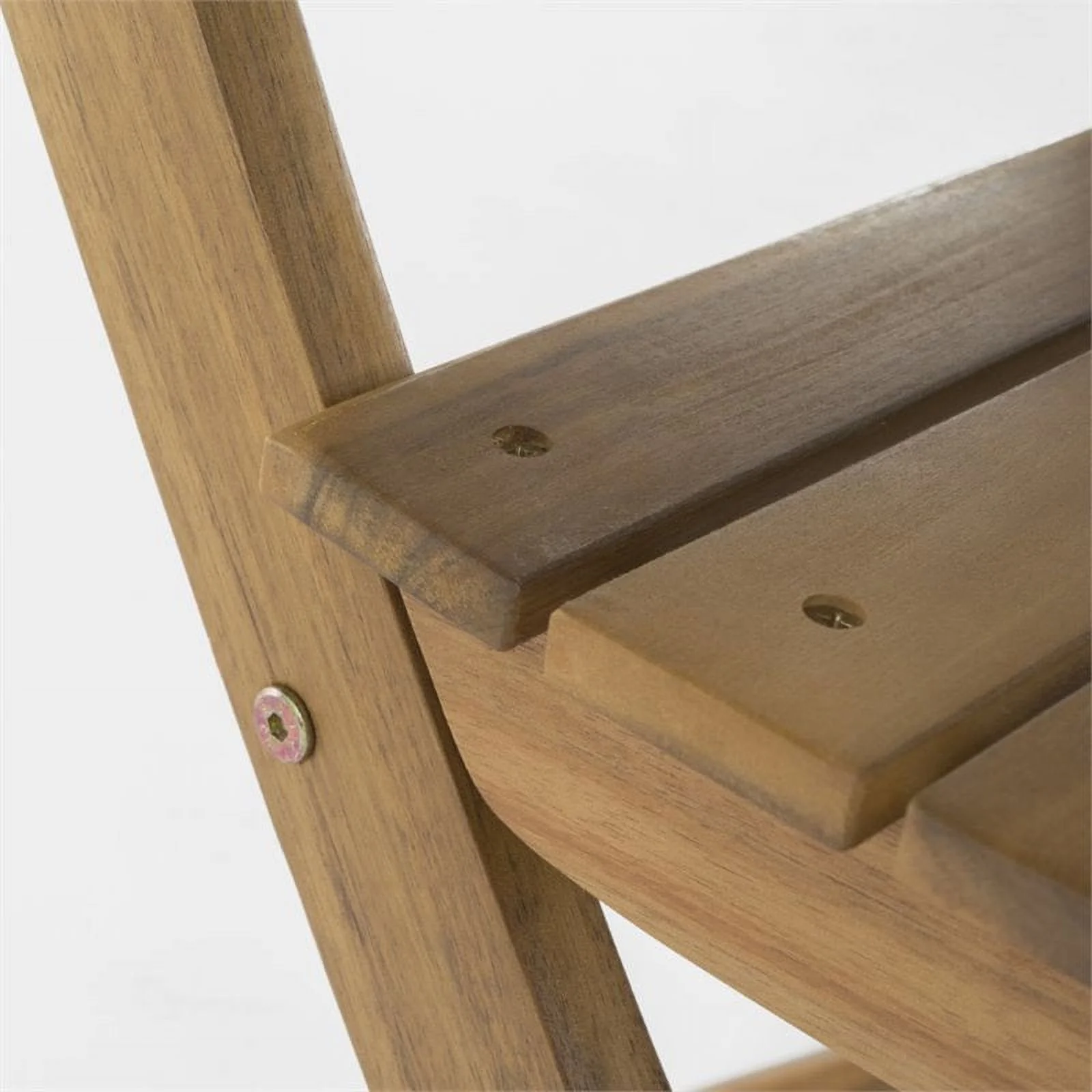 Noble House Positano Wooden Foldable Patio Dining Chair in Natural (Set of 2)