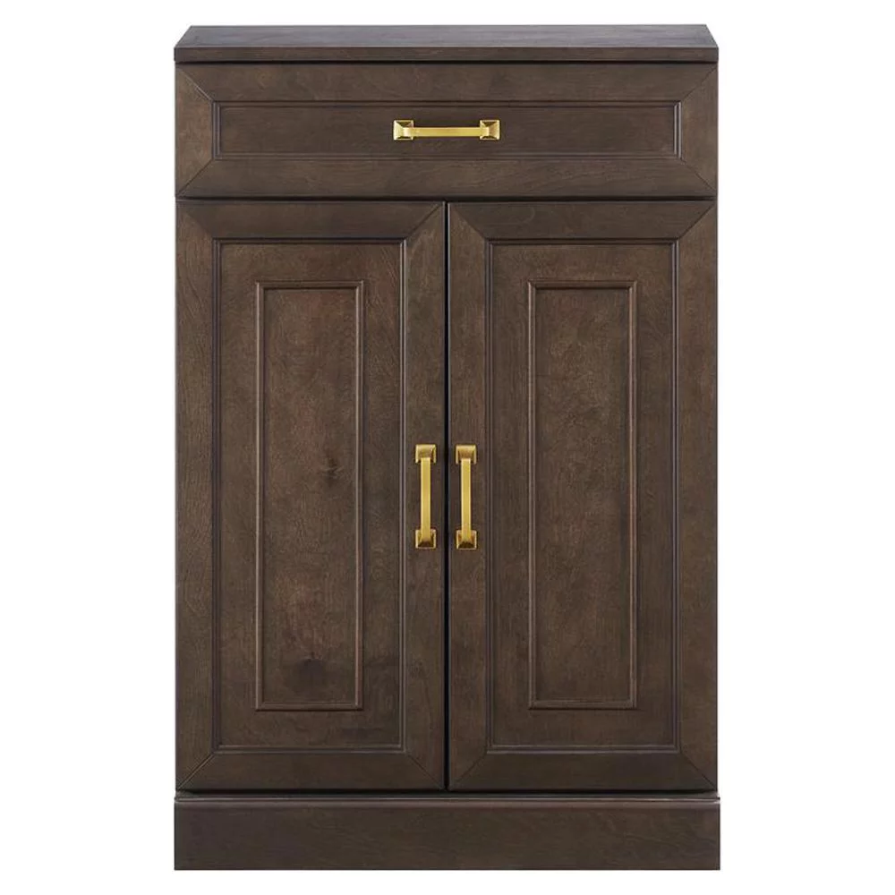 Crosley Furniture Stanton Traditional Wood Kitchen Storage Pantry - Coffee