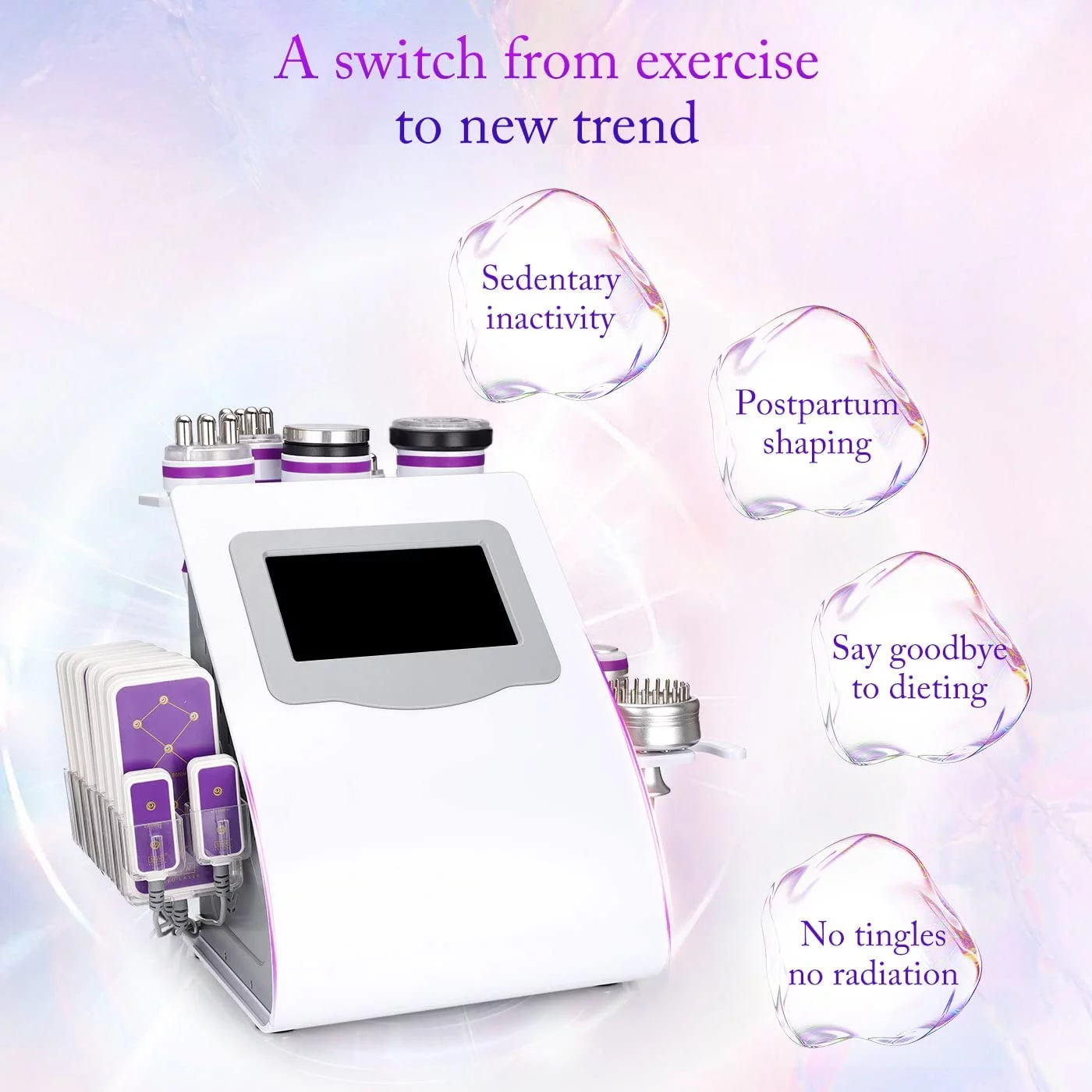 Suerbeaty 9 in 1 40K LED Pads R-F Microcurrent Cold-Hot Hammer Beauty Machine