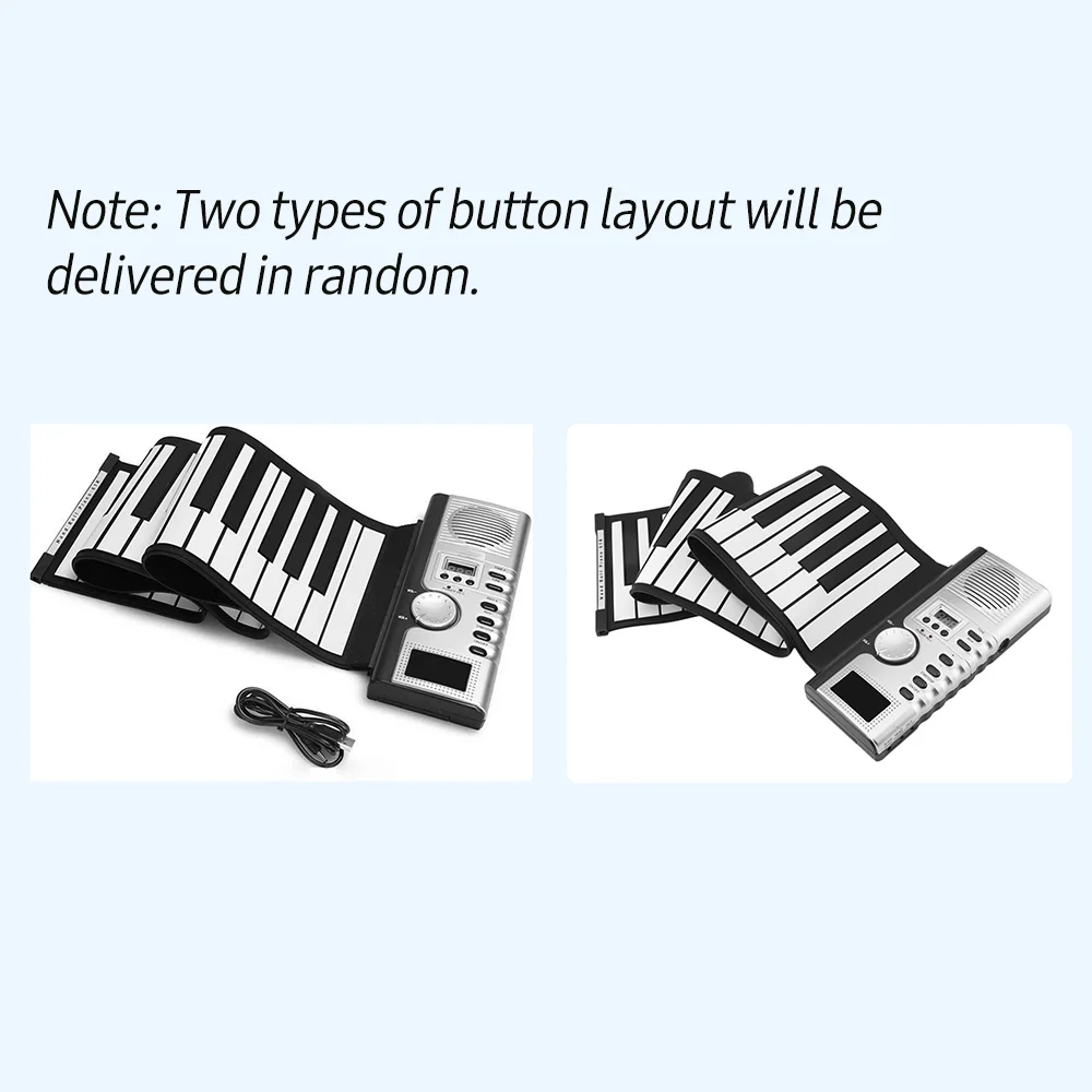 Electronic organ,Silicone Piano With Display Midi Function With Built-in Lcd 61 Roll Piano With Built-in Piano Portable Soft Roll Piano Portable Soft Silicone Soft Silicone Piano Dsfen
