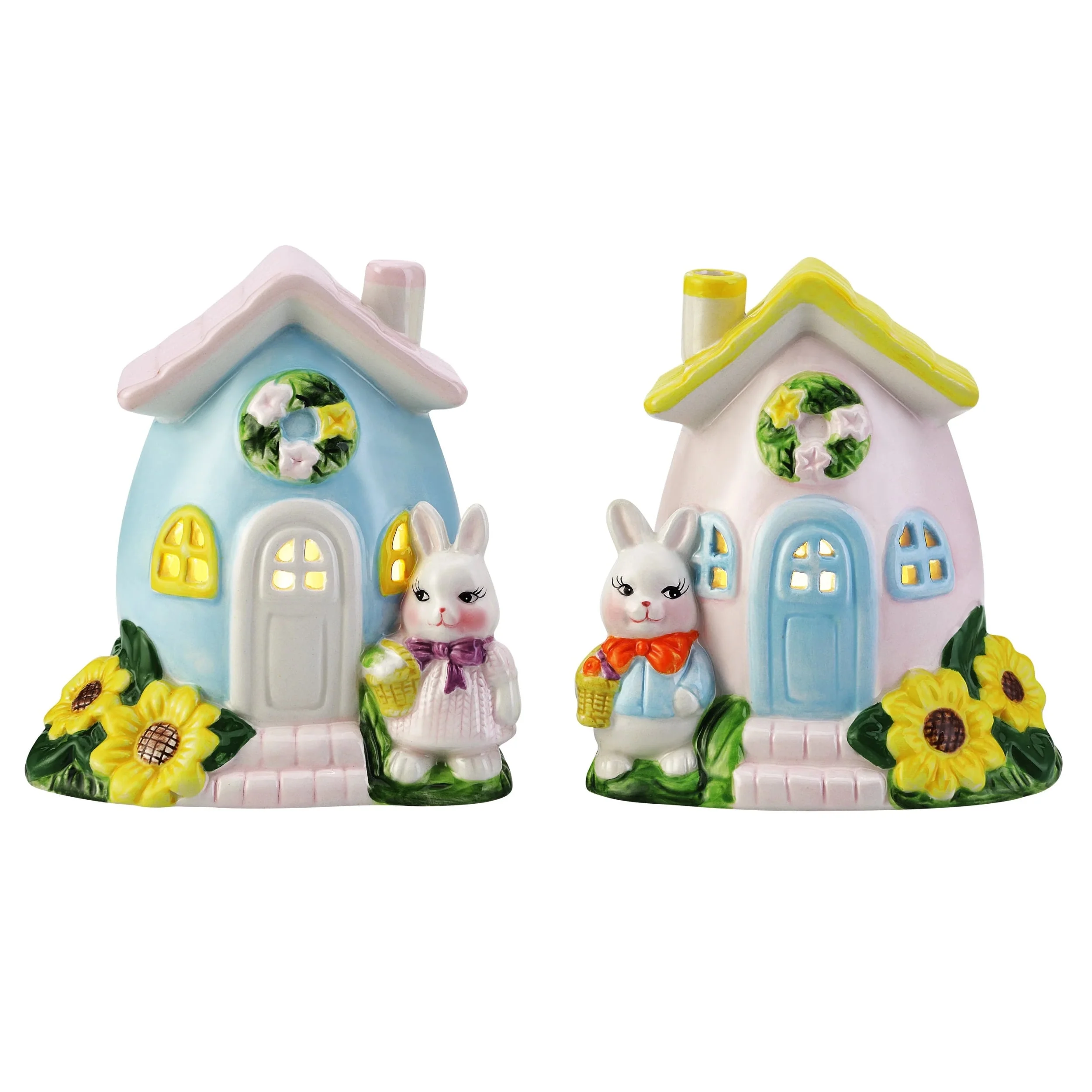 Mr. Cottontail Set of 2 Ceramic 5
