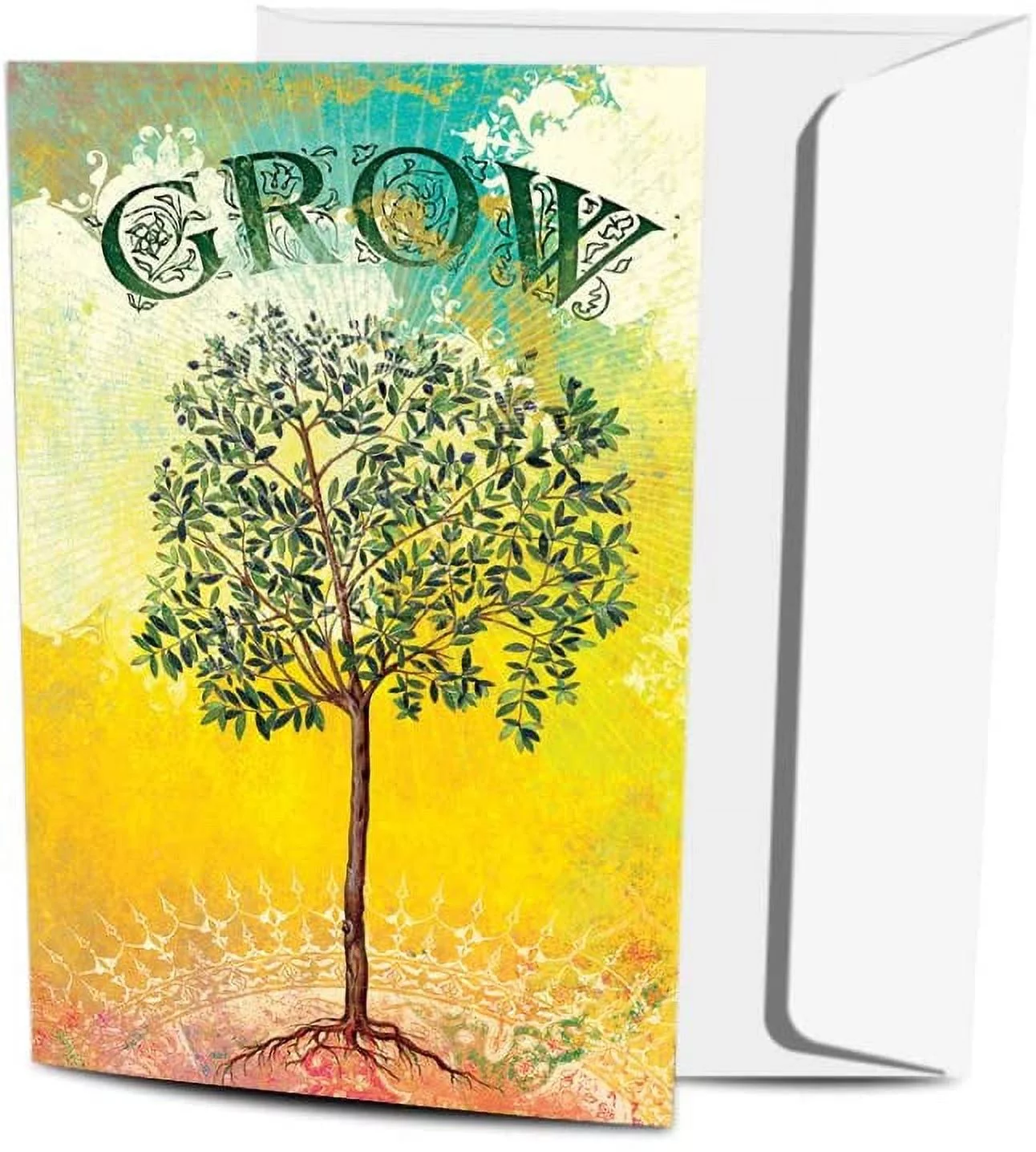 Tree-Free Greetings All Occasion Greeting Card 12 Pack, 100% Recycled Paper, 4x6, Grow (FS66595)