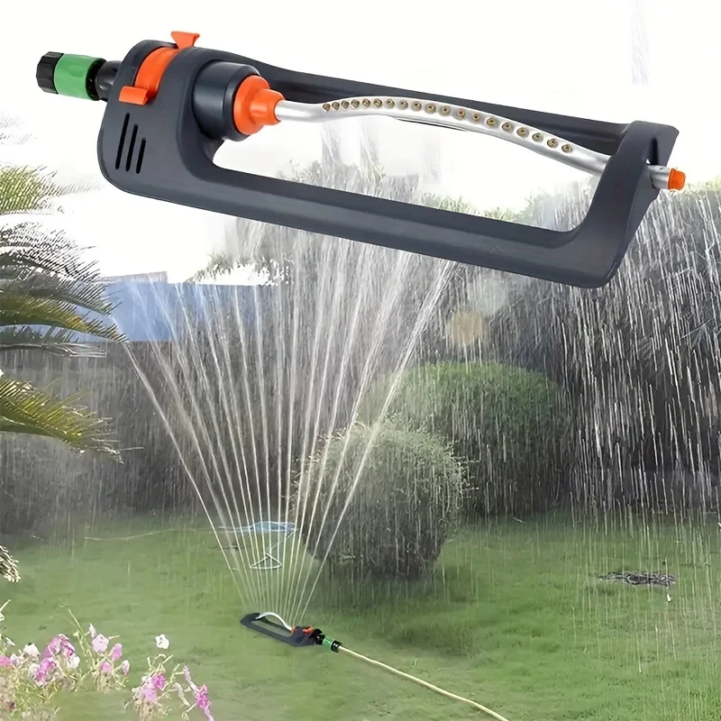 1pc 180 Degree Automatic Oscillating Garden Sprinkler for Large Area Lawn Irrigation and Watering Equipment