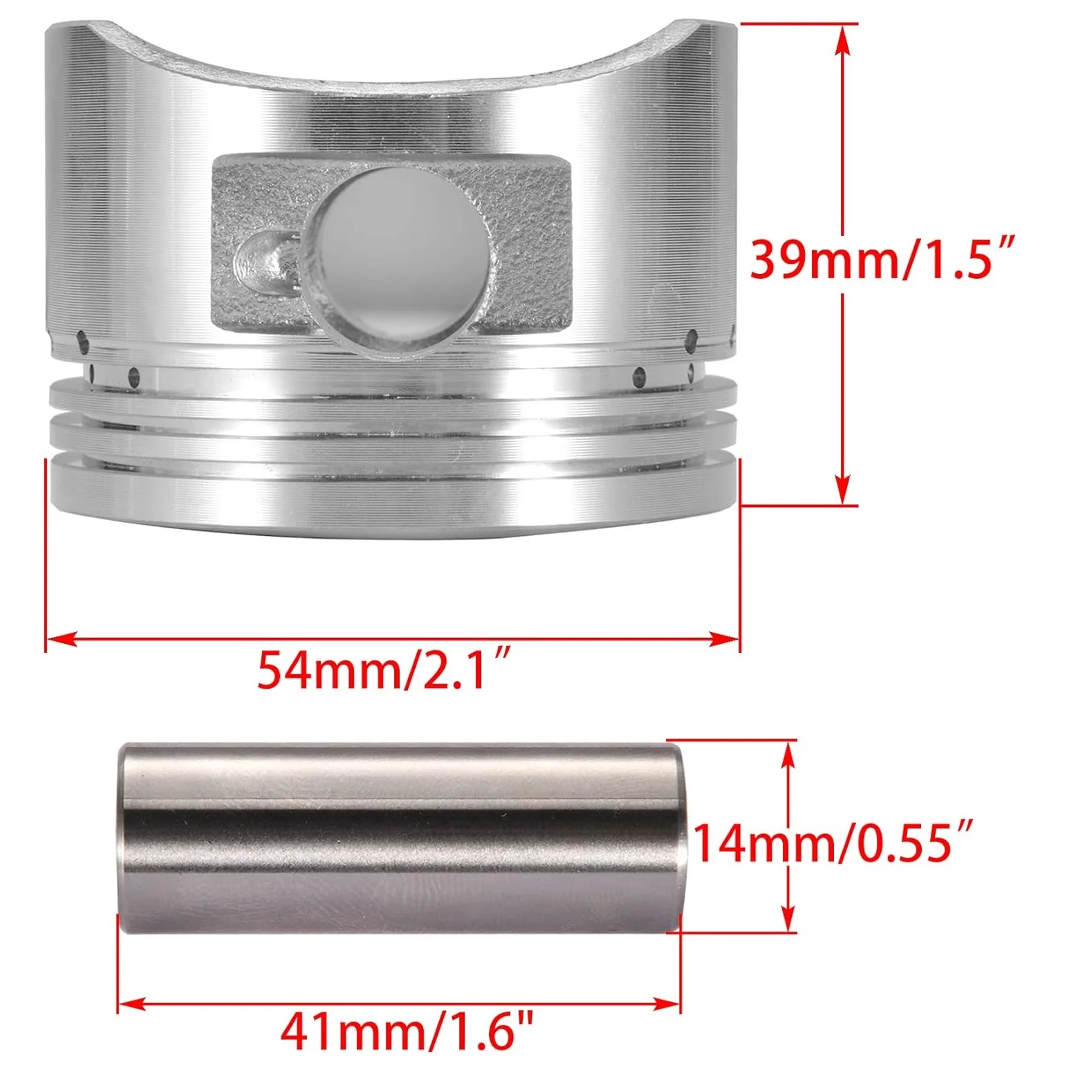 125cc Piston & Rings Lifan 1P54FMI Engine Dirt Pit Bike Atv Apollo BMS Coolster