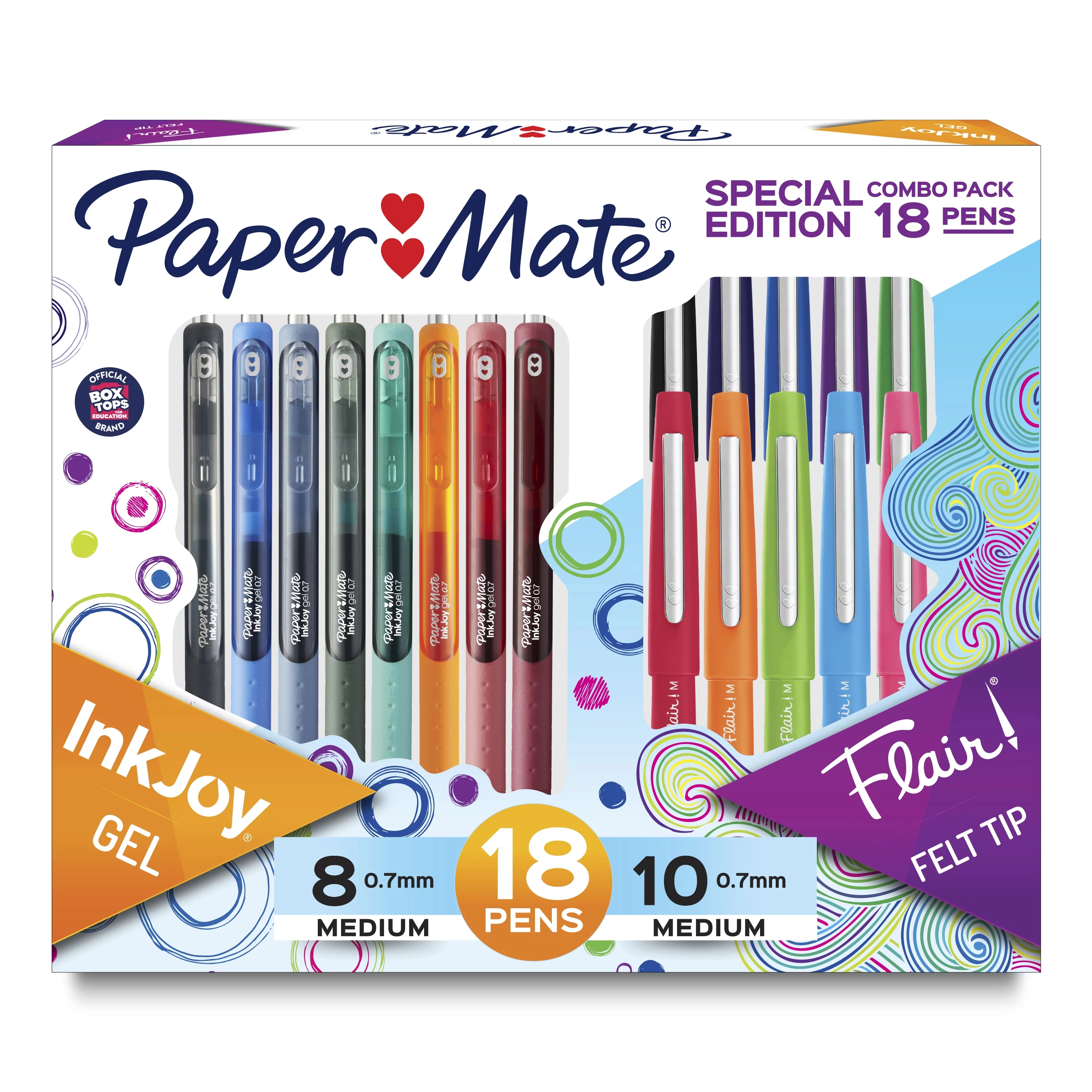 Paper Mate Flair / Ink Joy Gel Retractable Pens, Assorted 18 Count