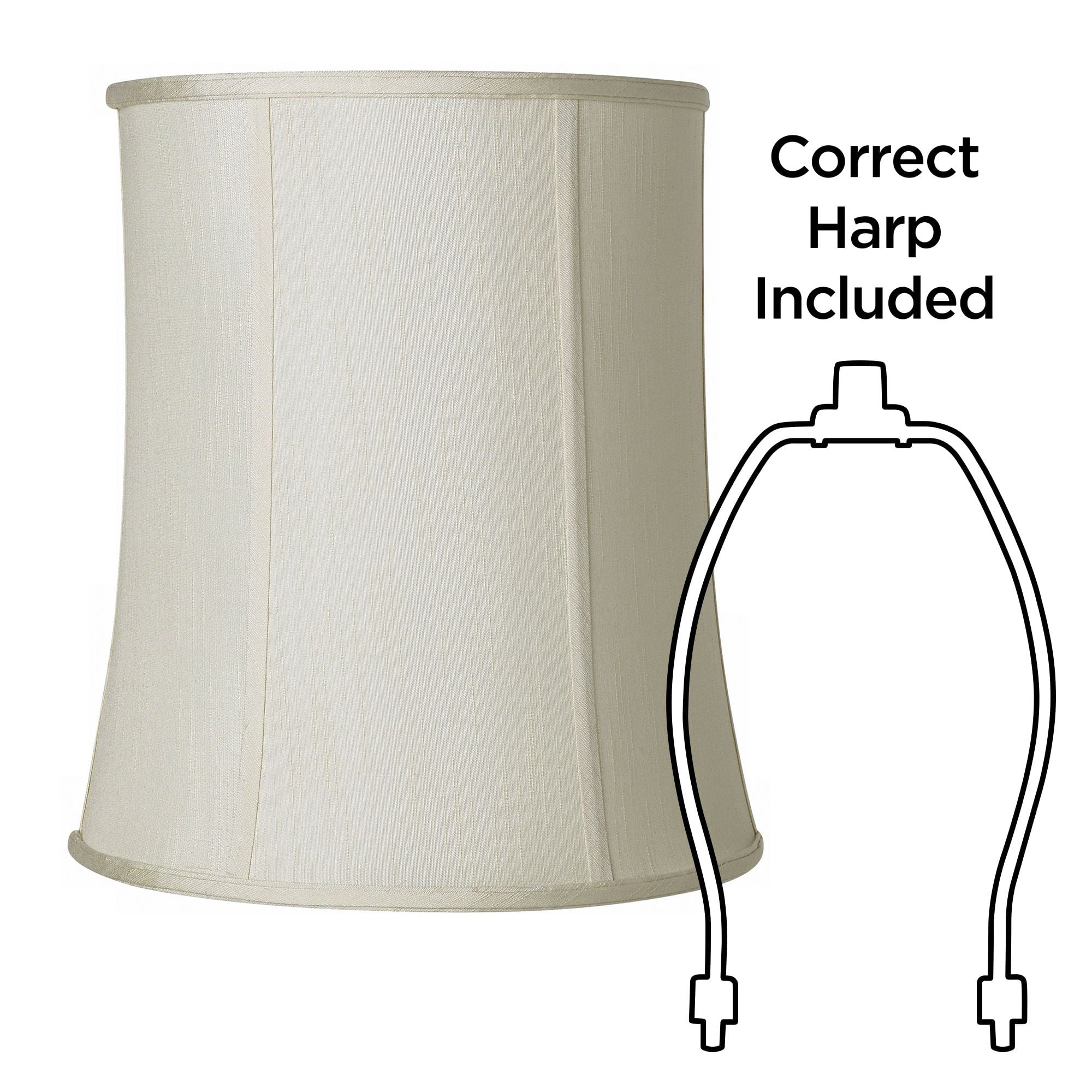 Imperial Shade Set of 2 Tall Drum Lamp Shades Cream Medium 12