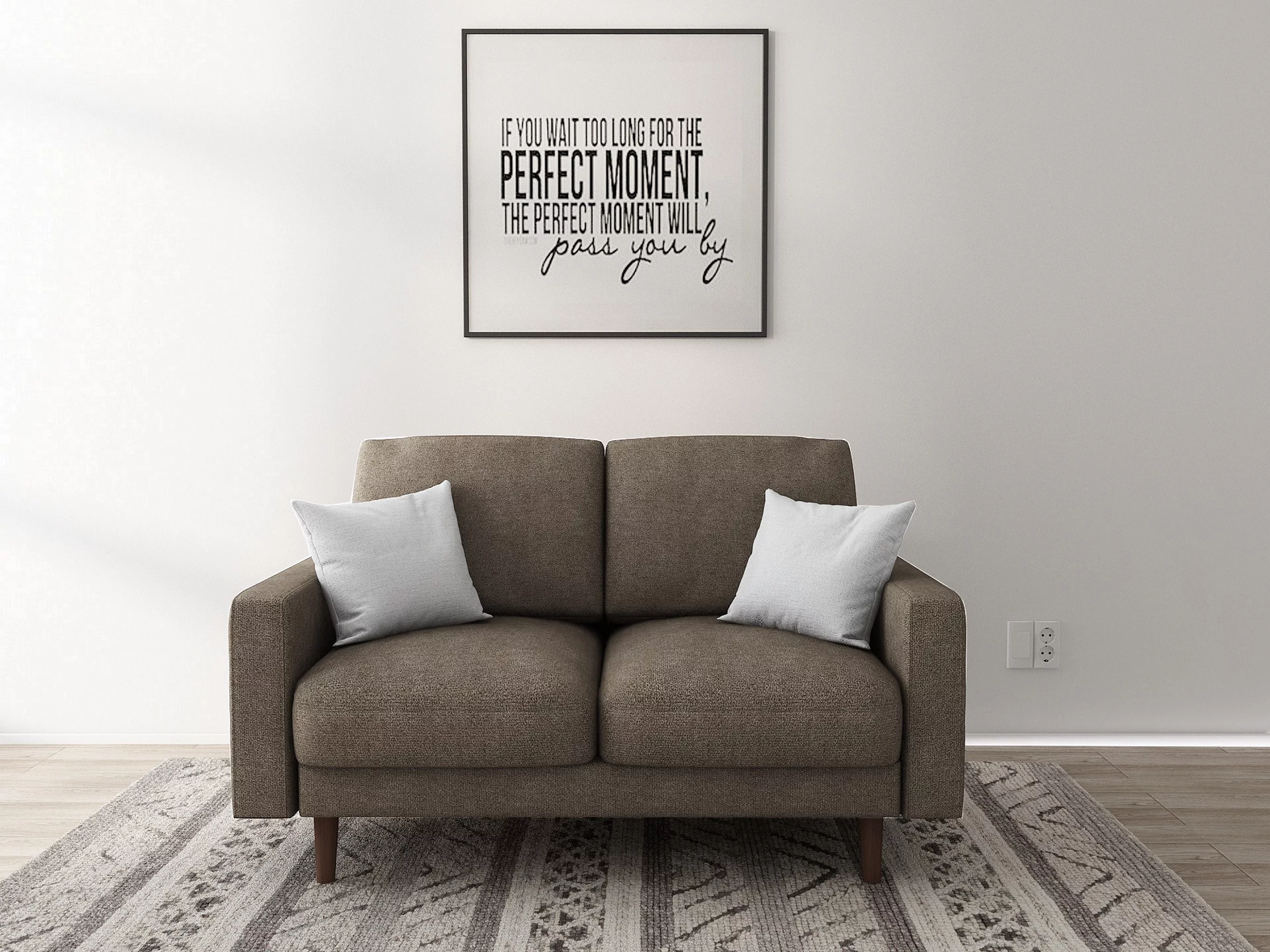 Uspridefurniture  50.4'' Square Arm Loveseat, Brown