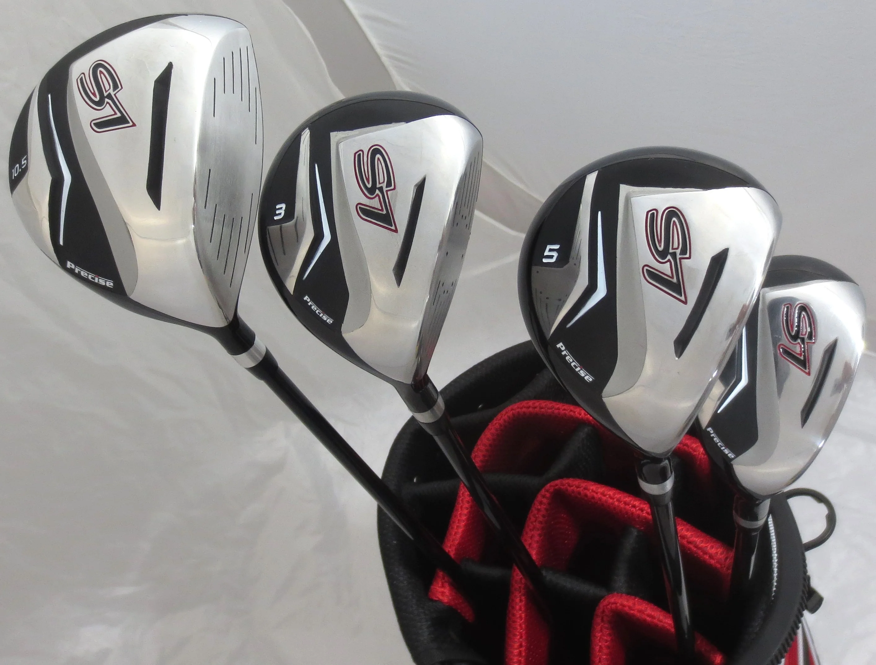 2024 Mens S7 Golf Set Driver, 3 & 5 Woods, Hybrid, Irons, Sand Wedge, Putter and Bag 12 Clubs Complete Right Handed Stiff Flex