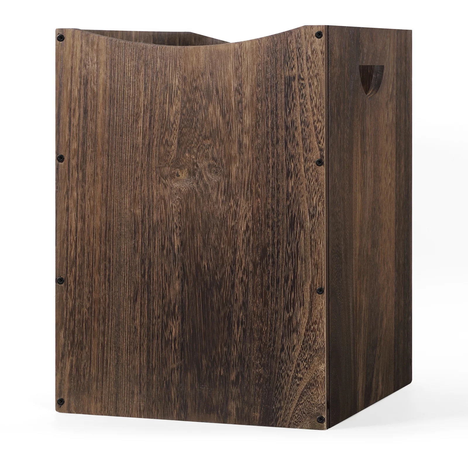 Wood Laundry Hamper Basket with Handles, 36L