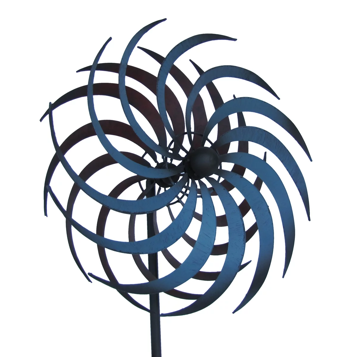 Metal Double Pinwheel Lawn Garden Wind Spinner Kinetic Outdoor Yard Decor