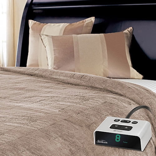 Sunbeam Plush Electric Heated Blanket, 1 Each