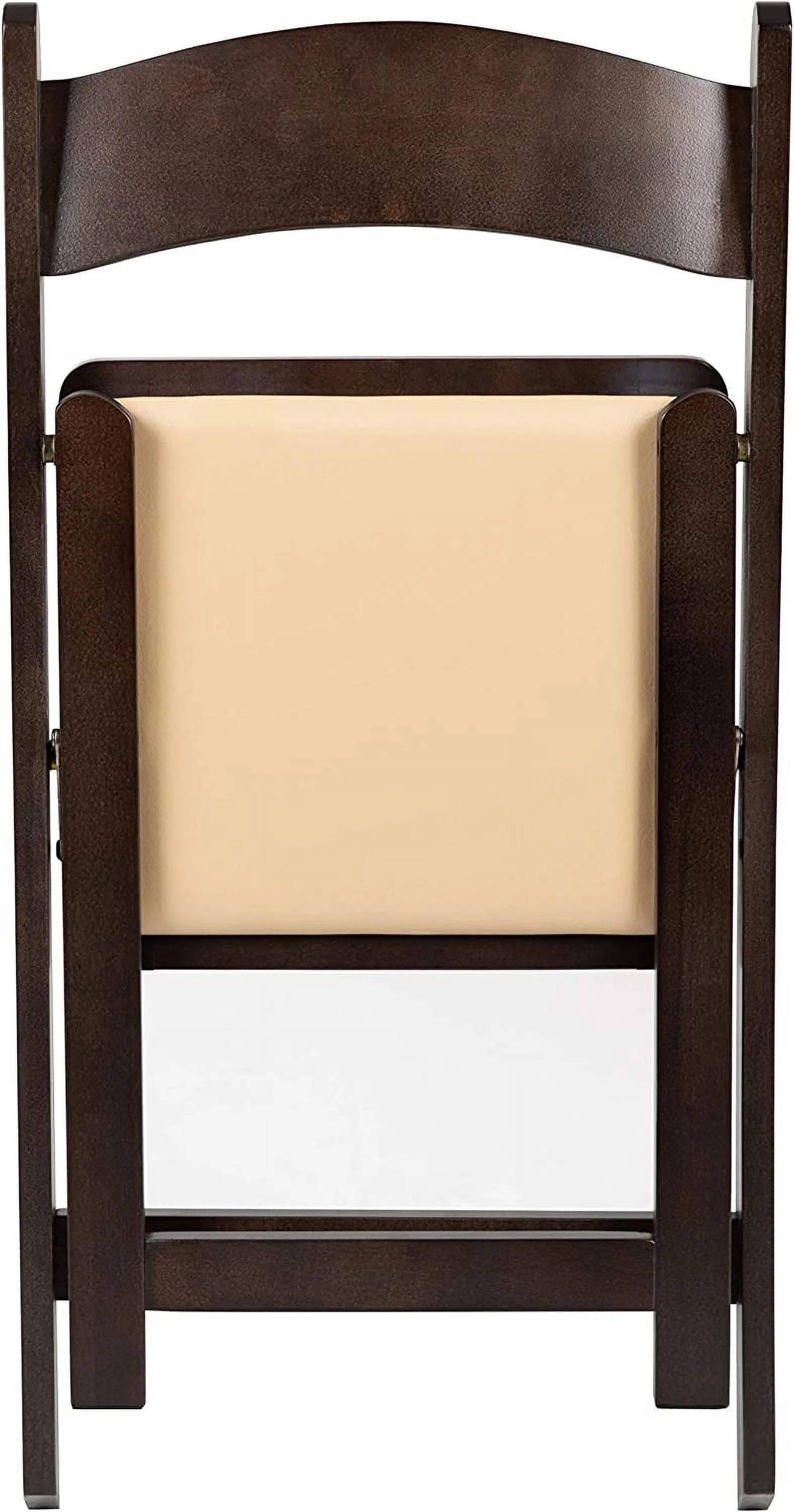 EMMA + OLIVER Chocolate Wood Folding Chair with Detachable Vinyl Padded Seat