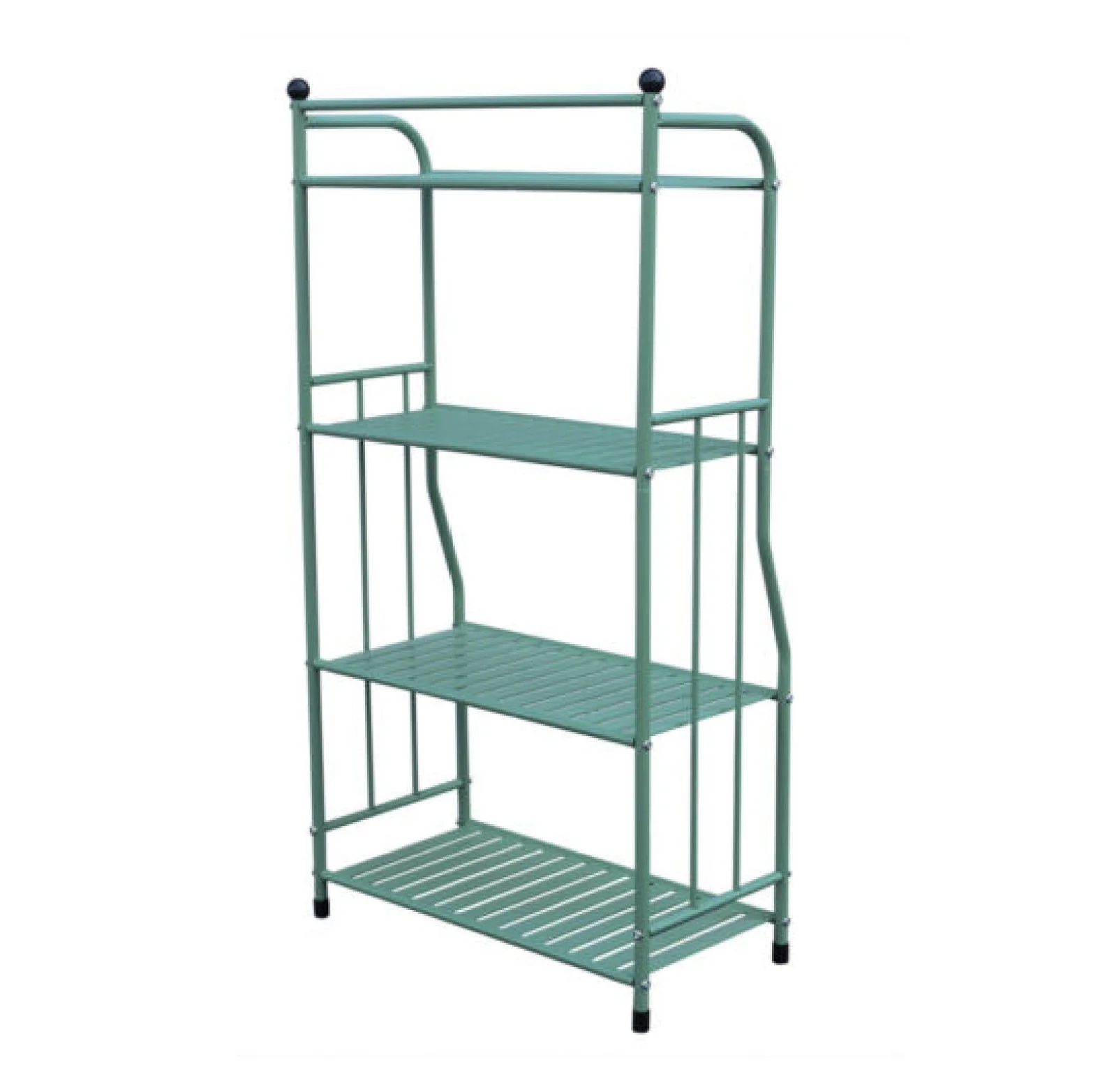 Kitchen Bakers Rack, 4 Tier Microwave Oven Stand Kitchen Storage Rack Shelf Organizer Bakers Rack, Green