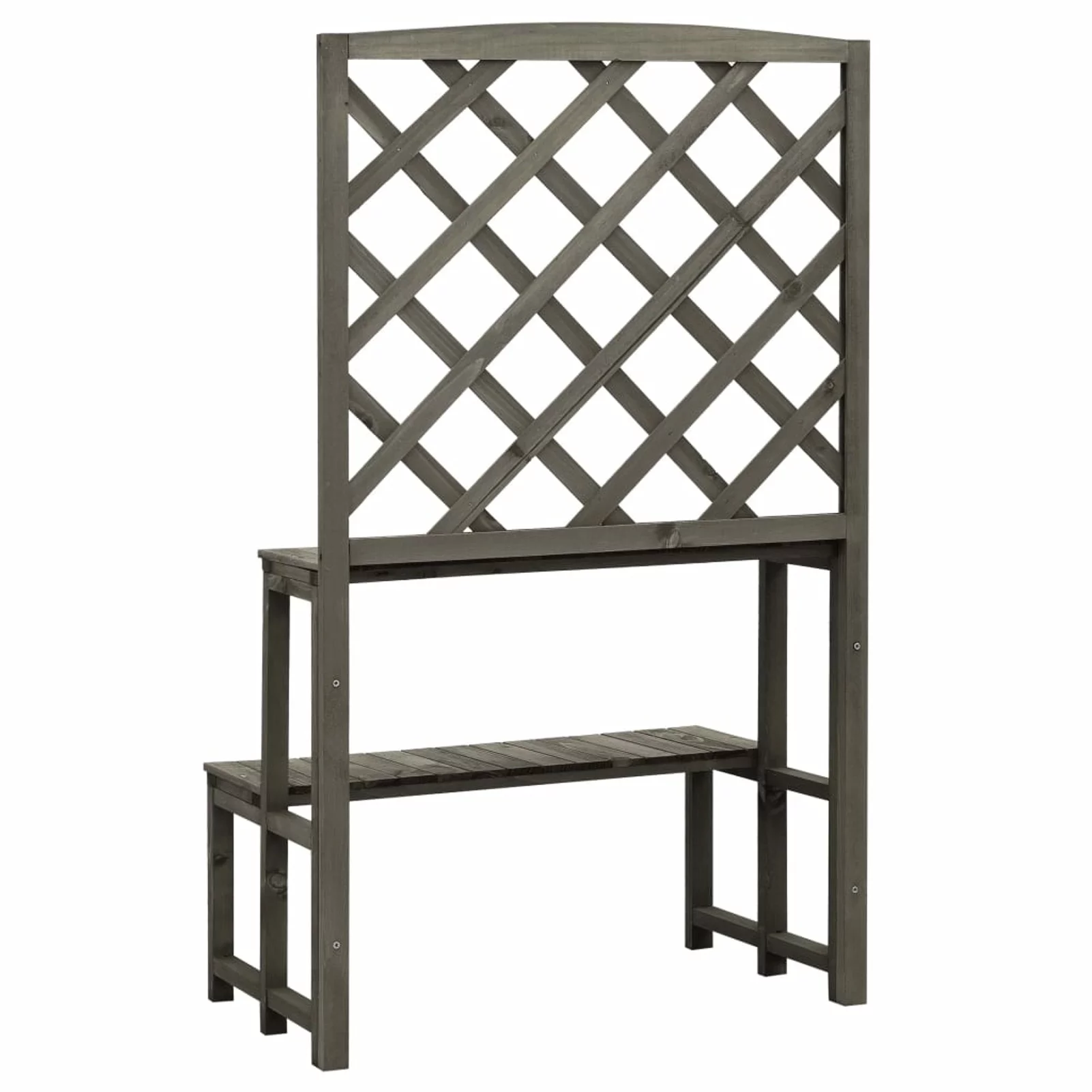 Plant Stand with Trellis Gray 27.6