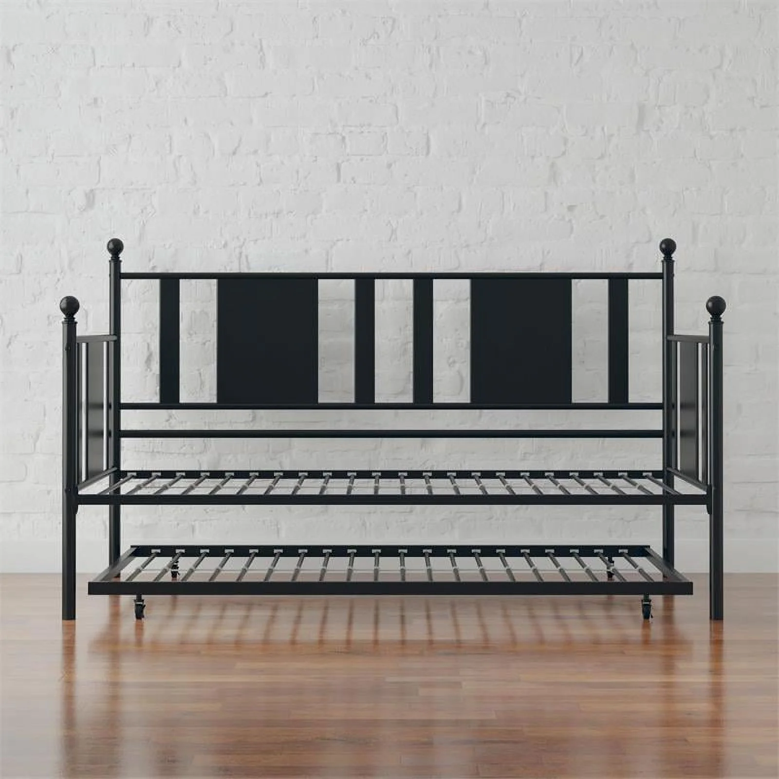 DHP Lavinia Metal Daybed and Trundle Twin in Black