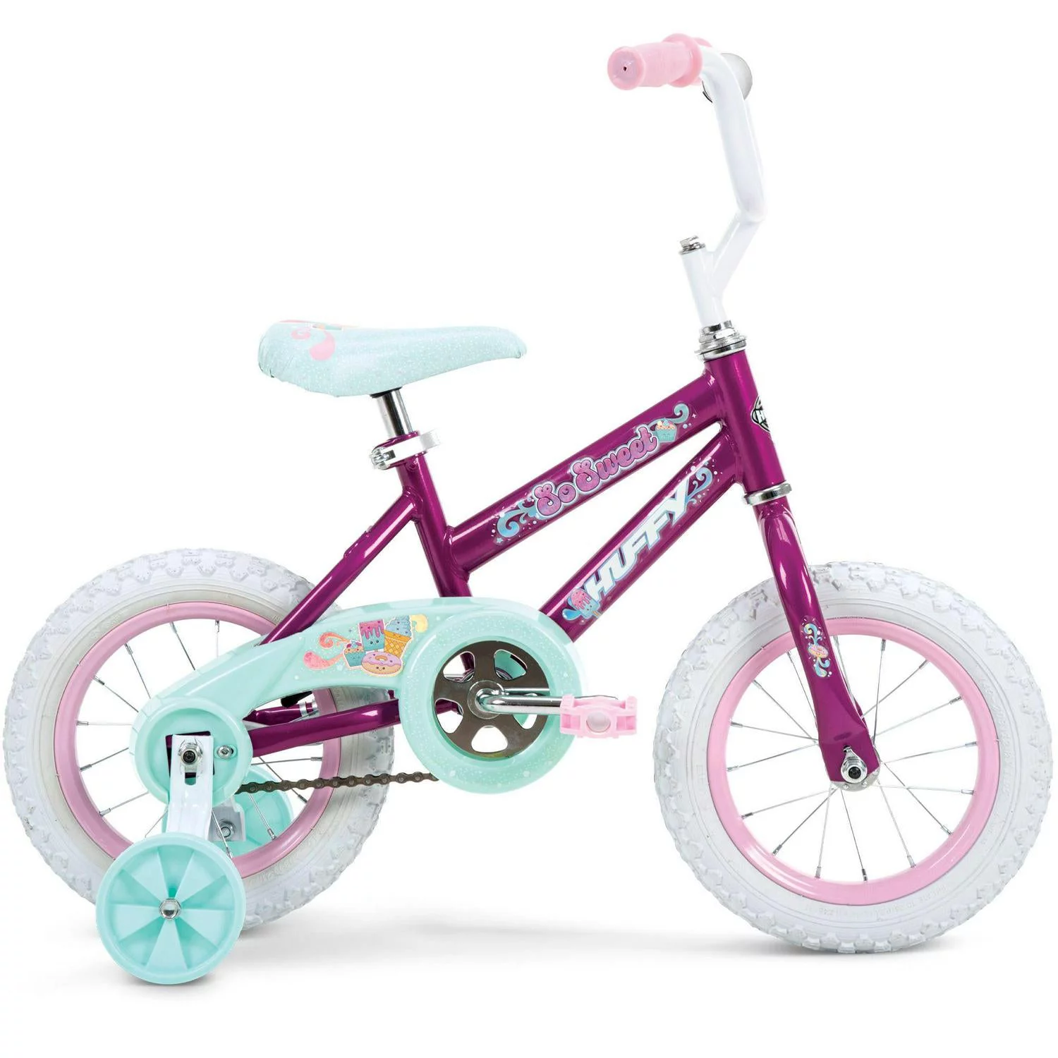 Huffy Girls' 12 in. So Sweet Bike, 1 Speed, Magenta