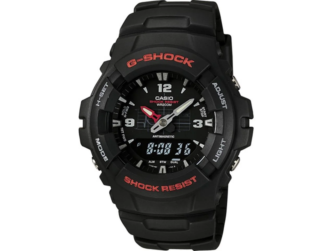 G-Shock Ana-Digi G100-1B Ana-Digi Classic Wristwatch