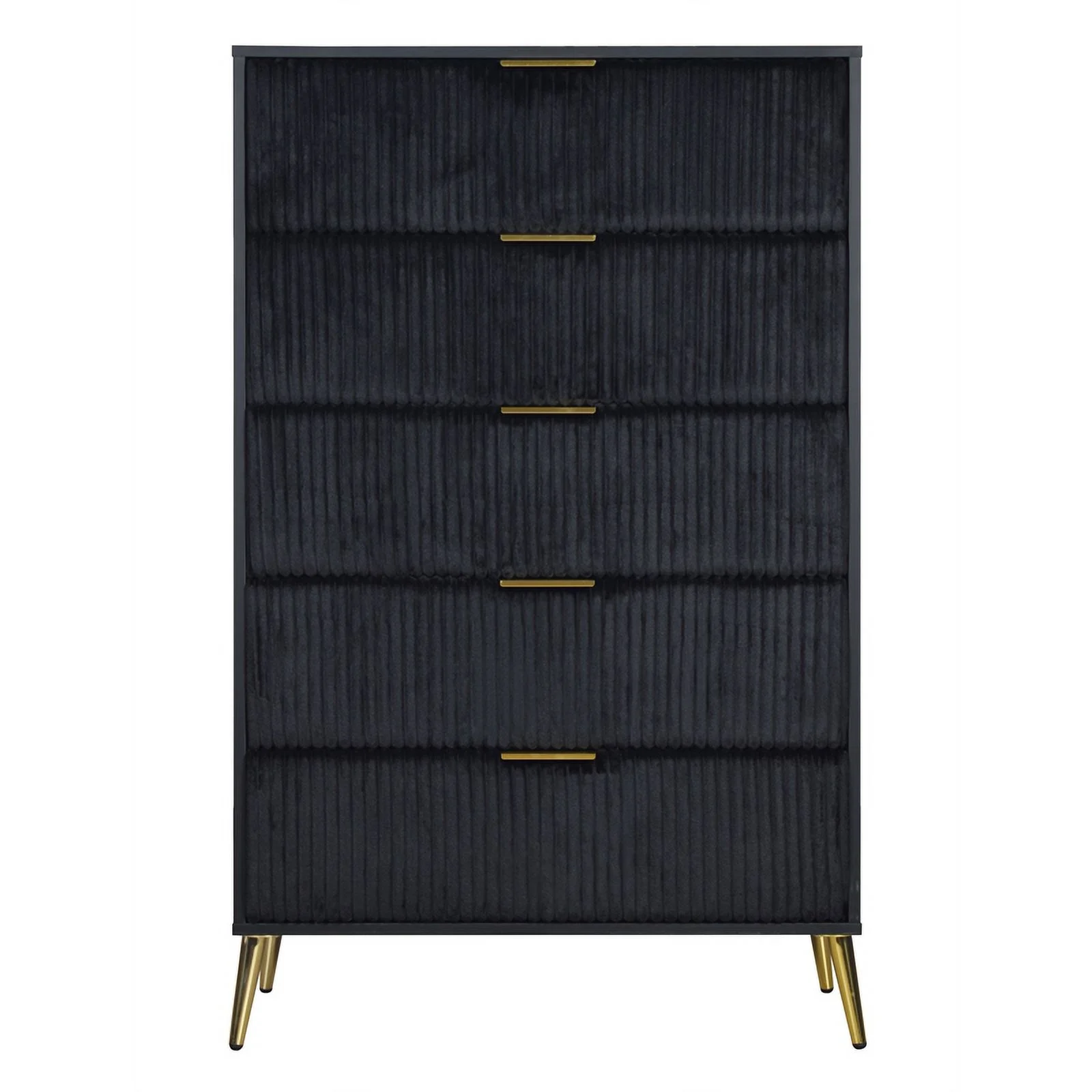 New Classic Furniture Kailani Contemporary Wood 5-Drawer Chest in Black