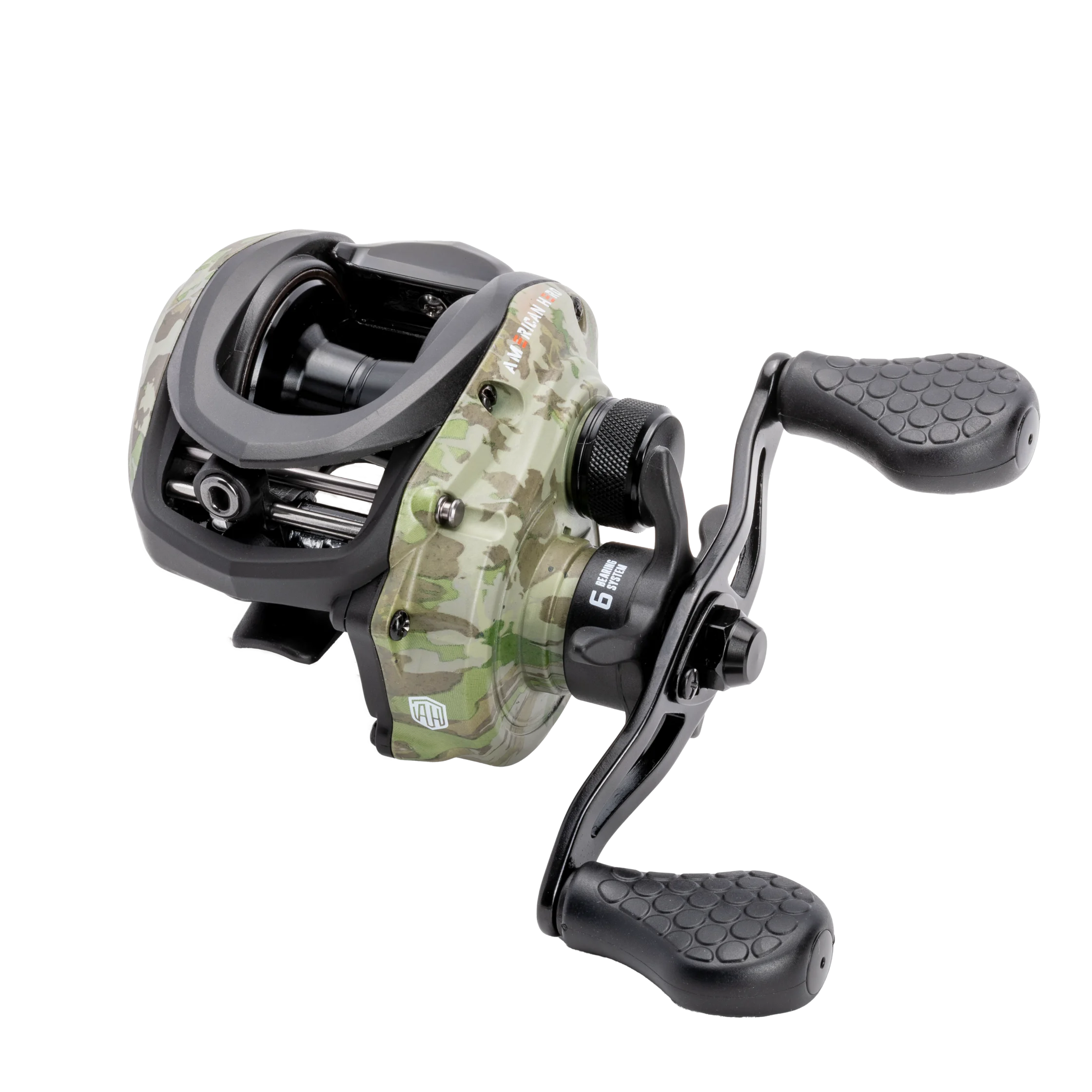 Lew's American Hero Camo Spinning Fishing Reel, Size 200 Reel, Camo/Black