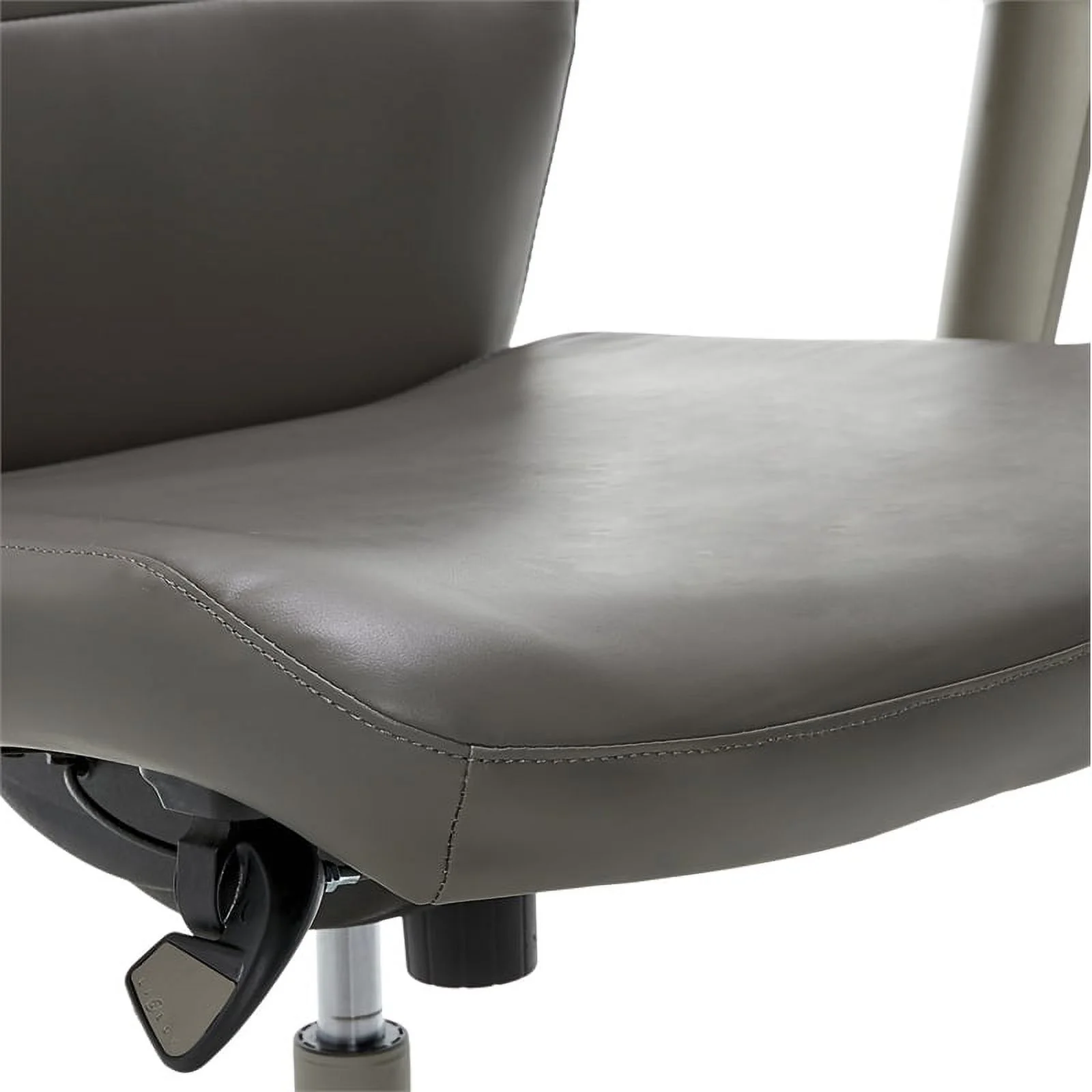 Scranton & Co Modern Faux Leather & Metal Executive Office Chair in Gray