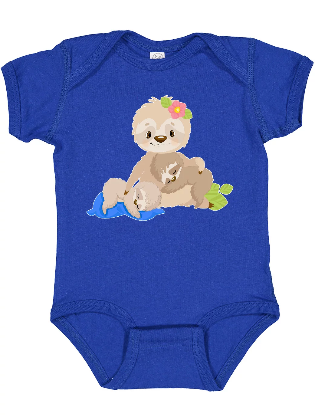 Inktastic Sloth Mom with 2 Sleeping Baby Sloths Boys or Girls Baby Bodysuit