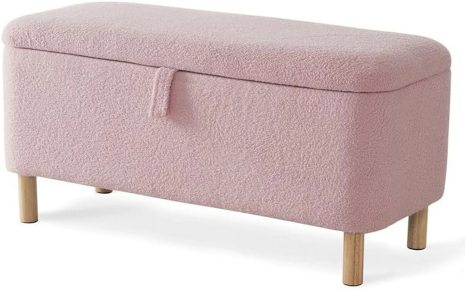 TJCGDTY 2PCS Boucle  Ottoman Foot  Stool Sherpa White Ottoman  Round Upholstered Ottoman with  Vanity Chair for Living Room Bedroom Gloden Metal Band 15.5"L*15.5W*18"H Support 300