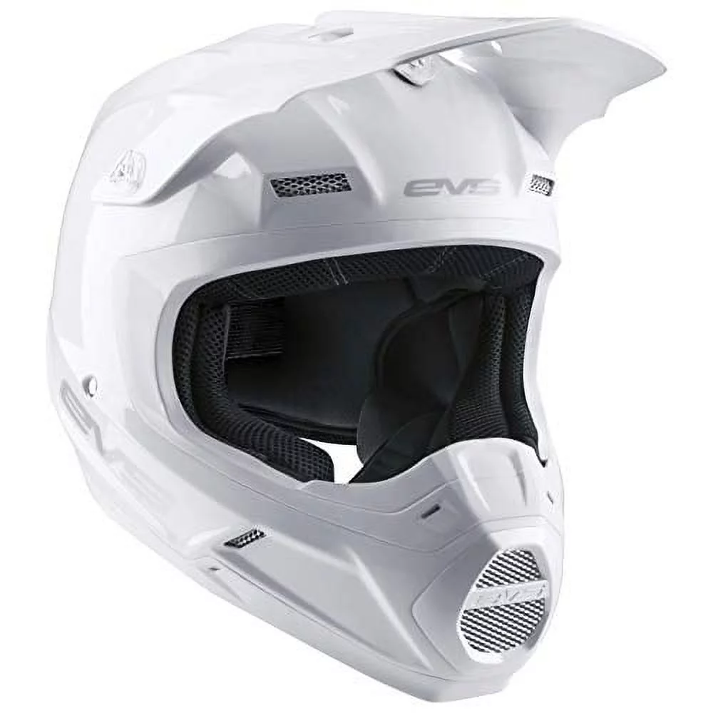 EVS Sports Unisex-Adult T5 Solid Off Road Full Face Motorcycle Helmet White, Small